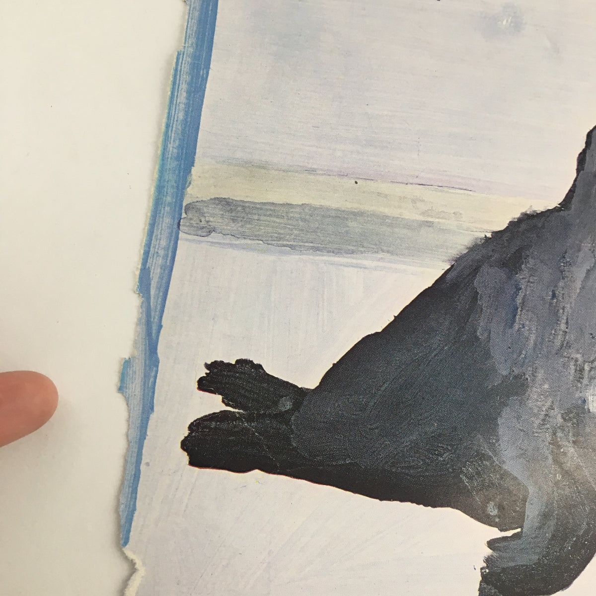 CLOSE-UP of the seal featured on COVER ONLY The New Yorker April 6 1968, highlighting its detailed texture and unique illustration style.