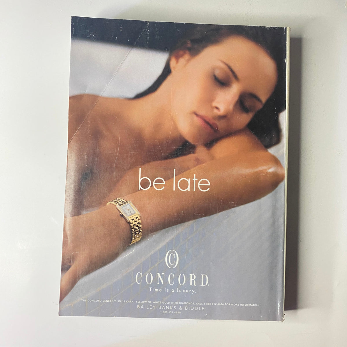 Vogue Magazine September 1999 depicting a luxury watch advertisement by Concord, accentuating elegance.