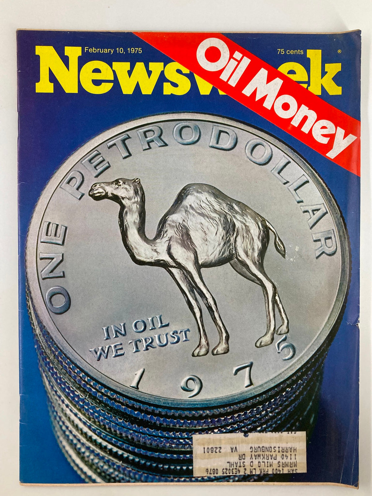 Vintage Newsweek Magazine February 10 1975 Oil Money, One Petro Dollar