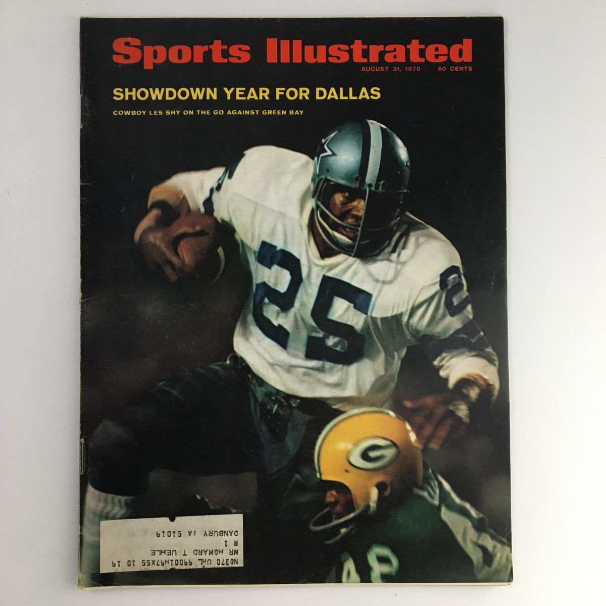 Cover of Sports Illustrated Magazine August 31 1970 featuring Dallas Cowboys player in action during the Les Showdown Year against the Green Bay Packers.