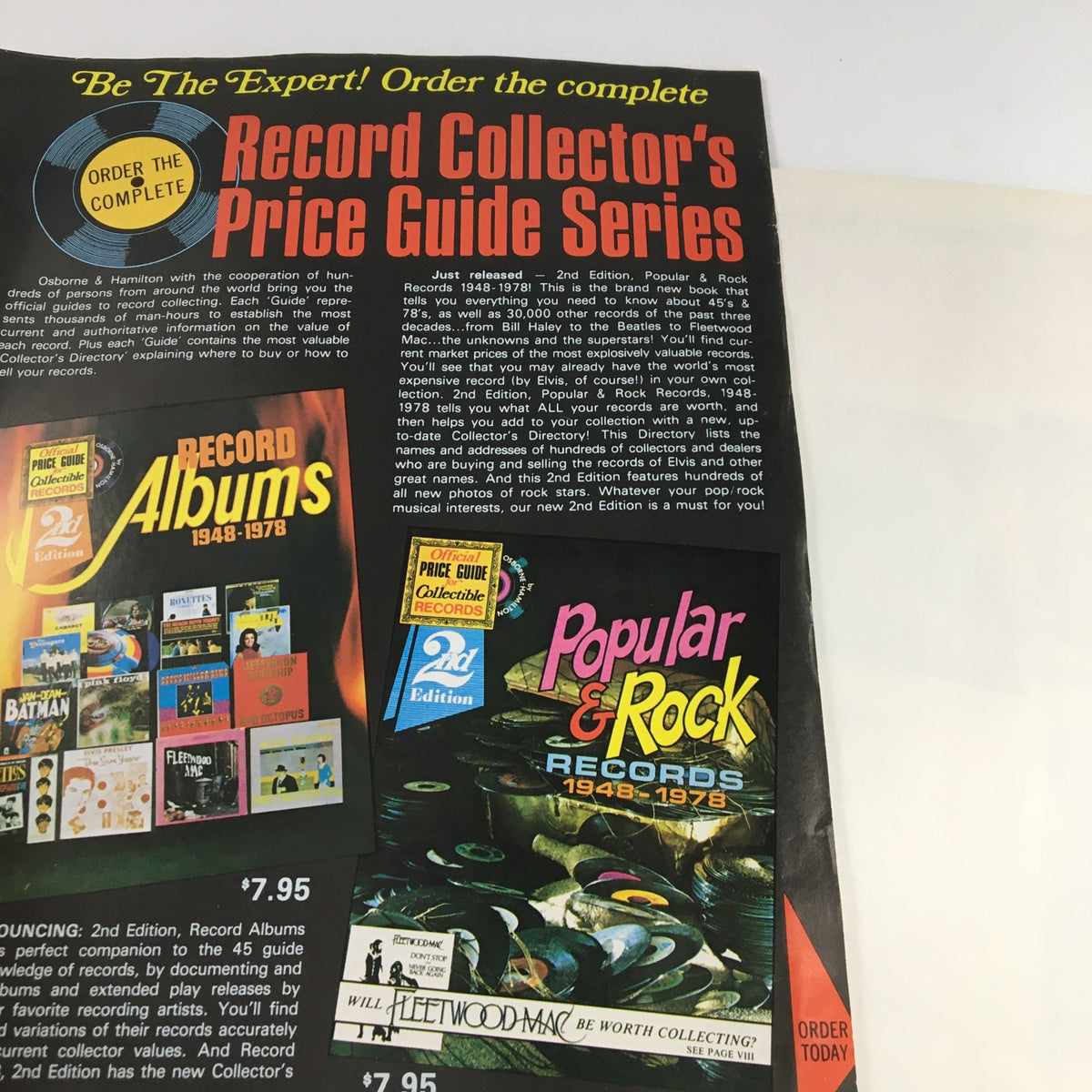 Cover page of Record Collector's Price Guide Series showcasing Record Albums from 1948-1978, related to Record Collecting 1970s Most Valuable Records.