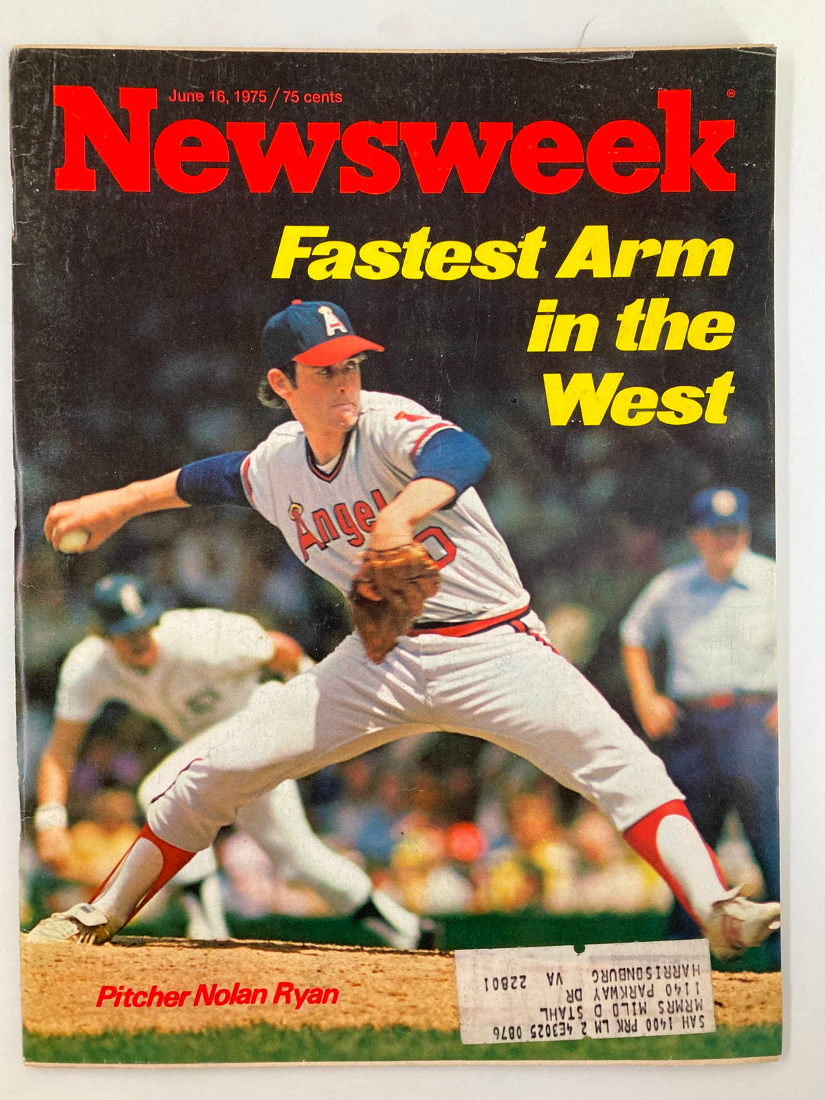 Vintage Newsweek Magazine June 16 1975 Nolan Ryan Fastest Arm in the West