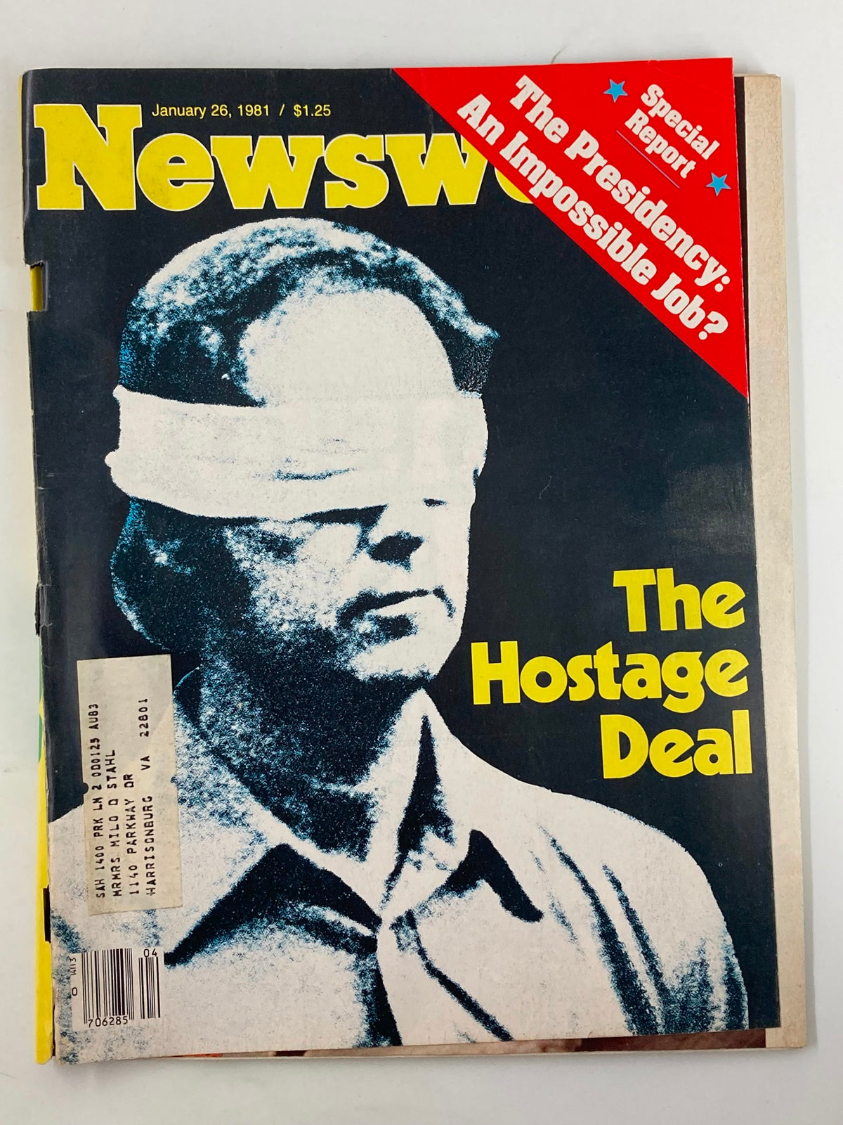 Cover of VTG Newsweek Magazine January 26 1981 featuring the headline 'The Hostage Deal' along with special report on the presidency.