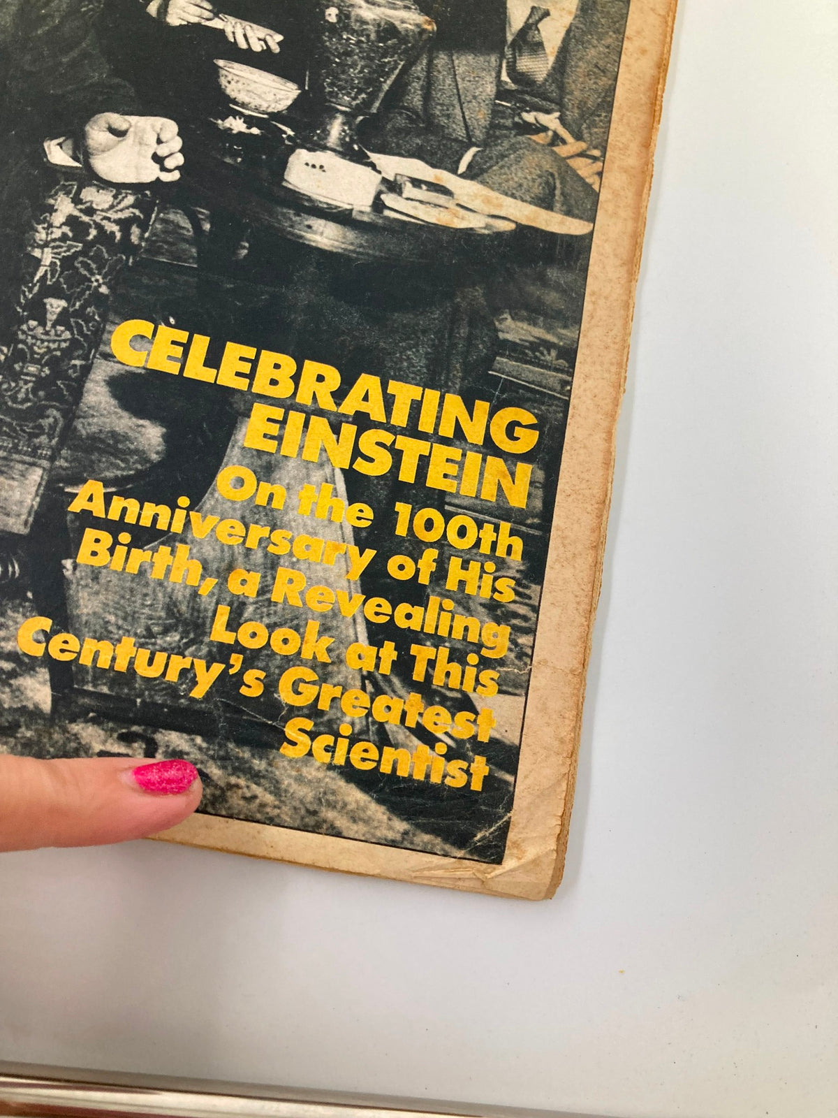 Cover of VTG The New York Times Magazine February 18, 1979, featuring the title 'Celebrating Einstein' on the occasion of his 100th birthday, highlighting his contributions as one of the greatest scientists.