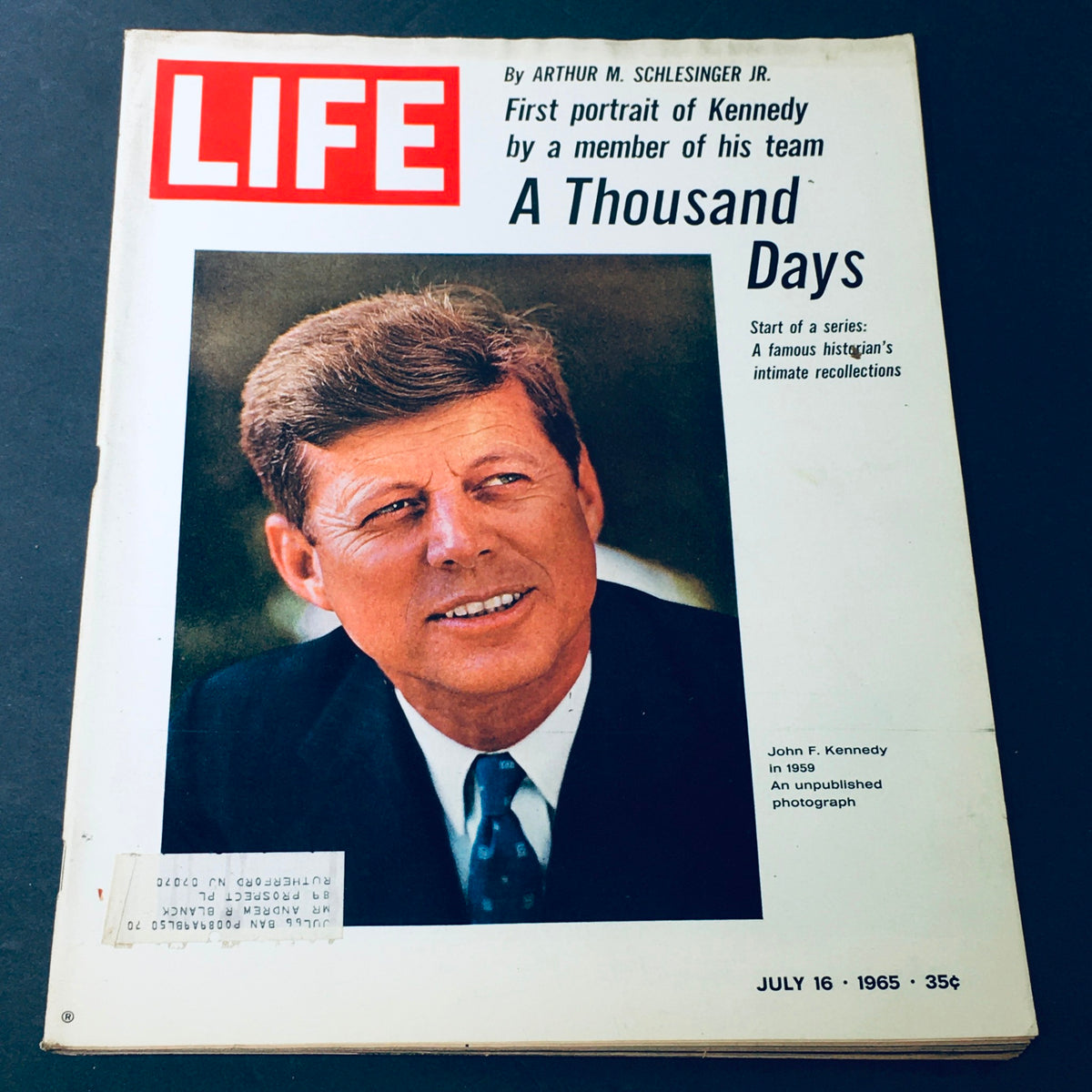 VTG Life Magazine July 16 1965 - First Portrait of John F. Kennedy by Arthur S. showcasing the iconic image of President Kennedy on the cover.