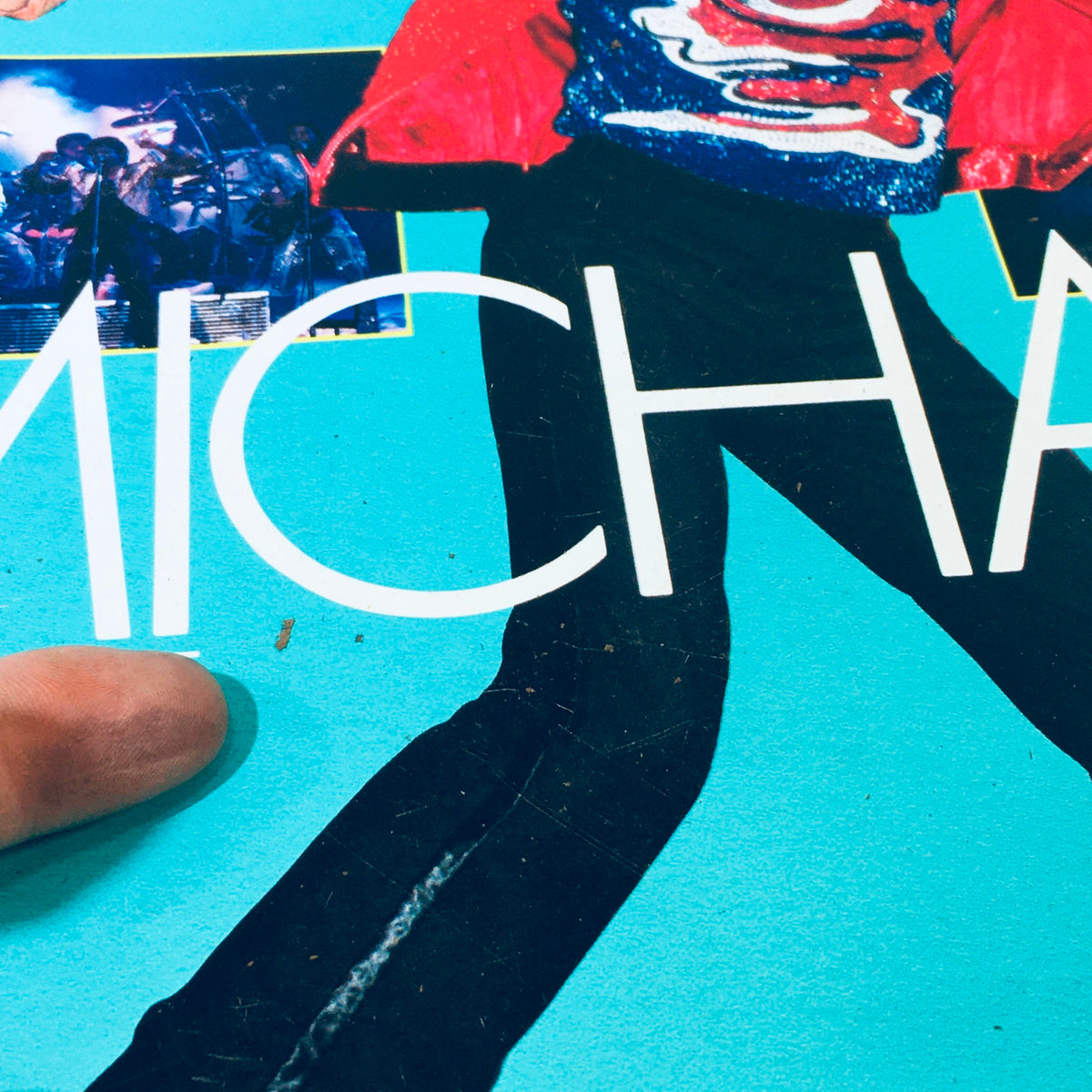 Close-up view of the cover of VTG Life Magazine September 1984, highlighting Michael Jackson's name and vibrant design.
