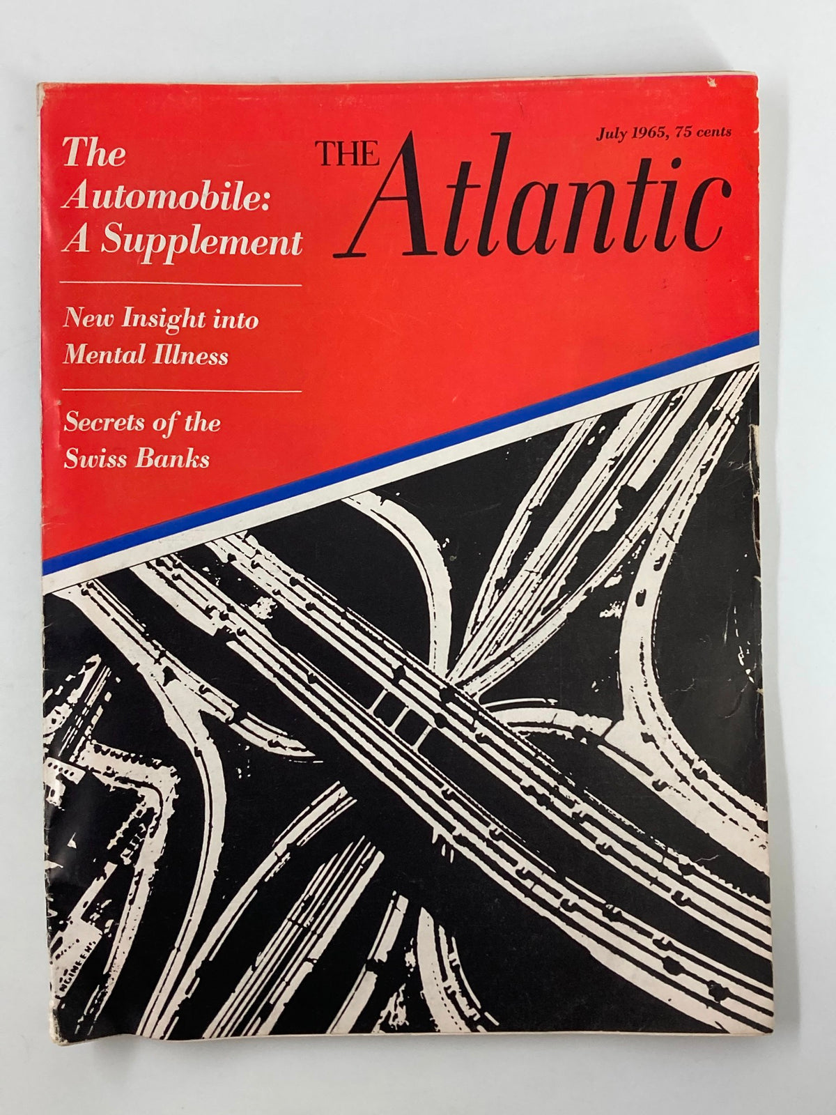 VTG The Atlantic Magazine July 1965 cover featuring the title 'New Insight Into Mental Illness' alongside a striking graphic design.