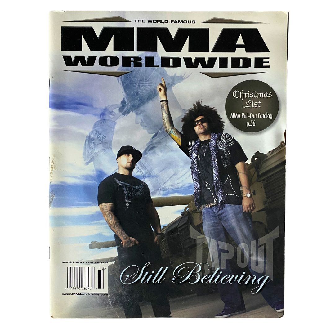 MMA Worldwide Magazine 2009 Issue 18 featuring Charles Lewis on the cover, showcasing the blend of mixed martial arts culture and iconic imagery. A collectible piece of MMA history.