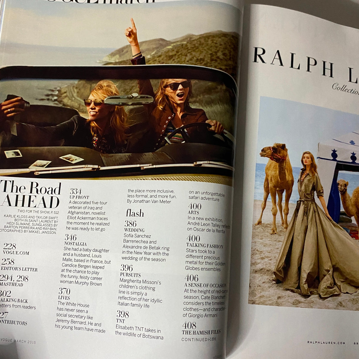Vogue US Magazine March 2015 Taylor Swift and Karlie Kloss Cover No Label VG