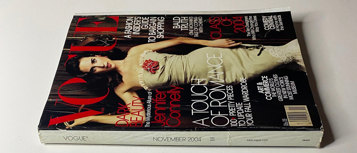 Vogue Magazine November 2004 featuring Jennifer Connelly on the cover in very good condition, showcasing fashion themes and trends of the early 2000s.