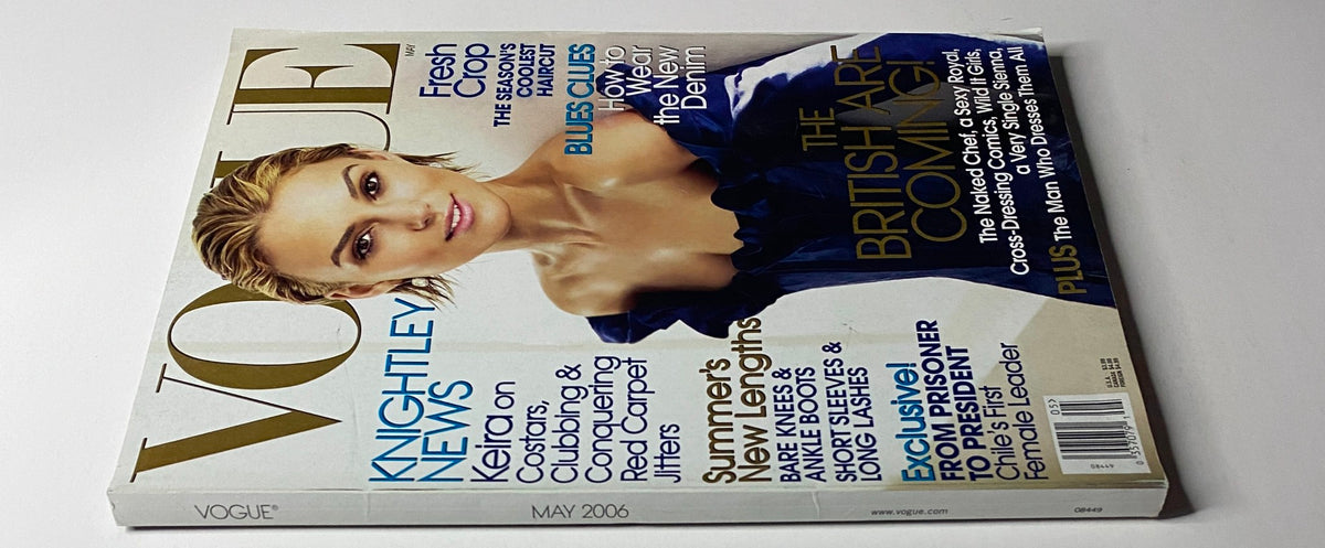 Vogue Magazine May 2006 Keira Knightley Cover, highlighting summer fashion trends and exclusive features, presented in very good condition without label.