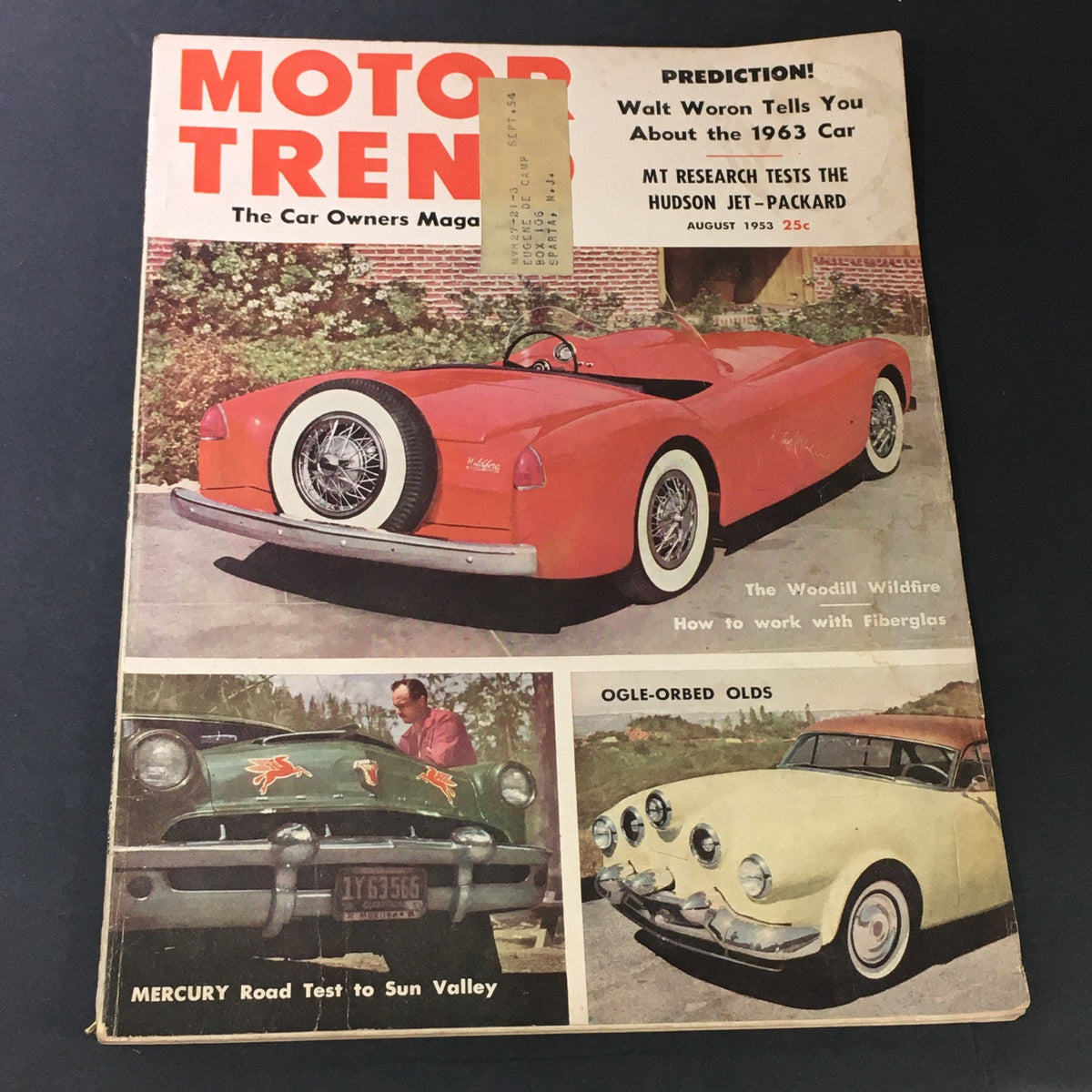 Vintage Motor Trend Magazine August 1953 - Walt Woron / MT Research Test Hudson Jet