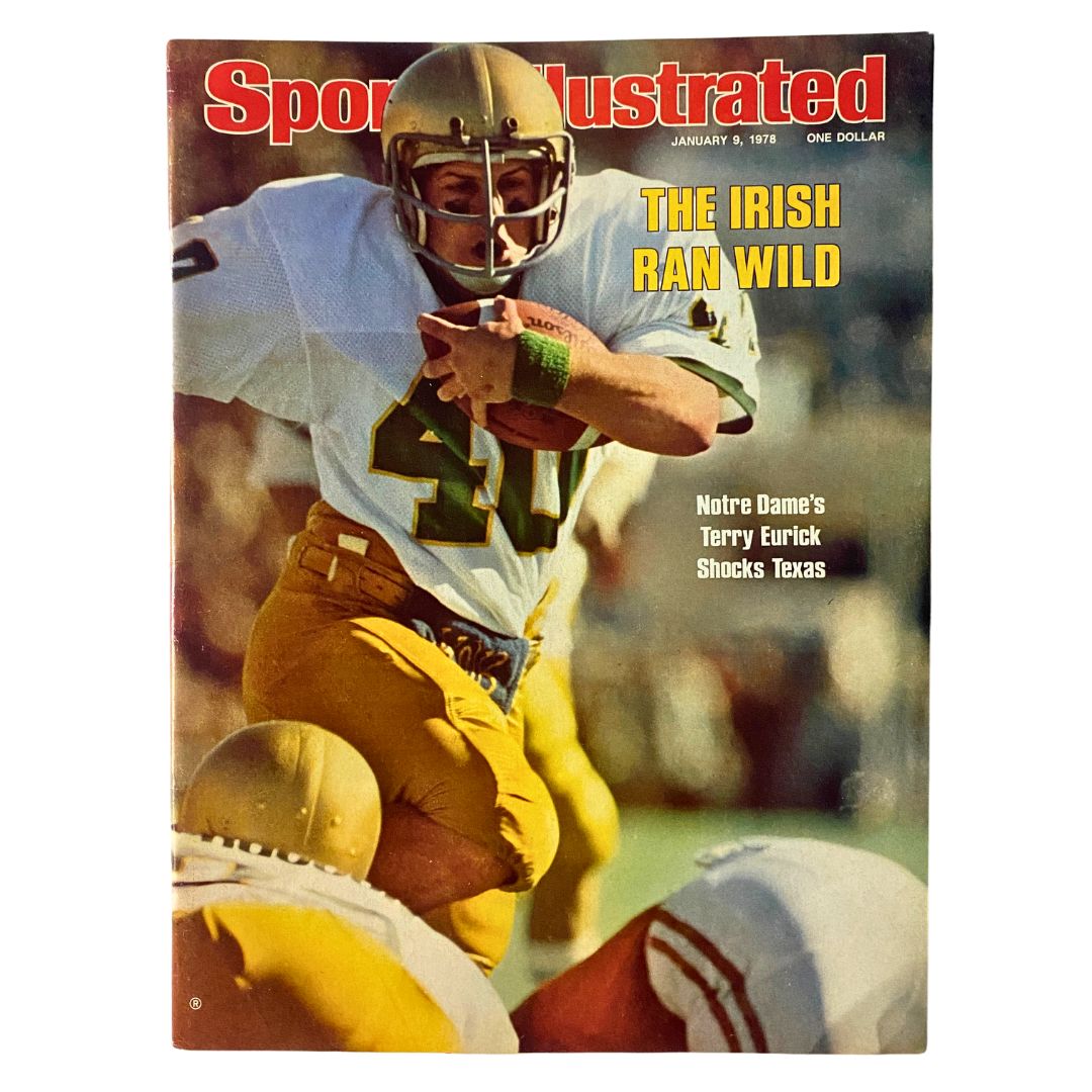 VTG Sports Illustrated Magazine January 9 1978 featuring Terry Eurick on the cover, showcasing a historic sports moment with impressive photography.