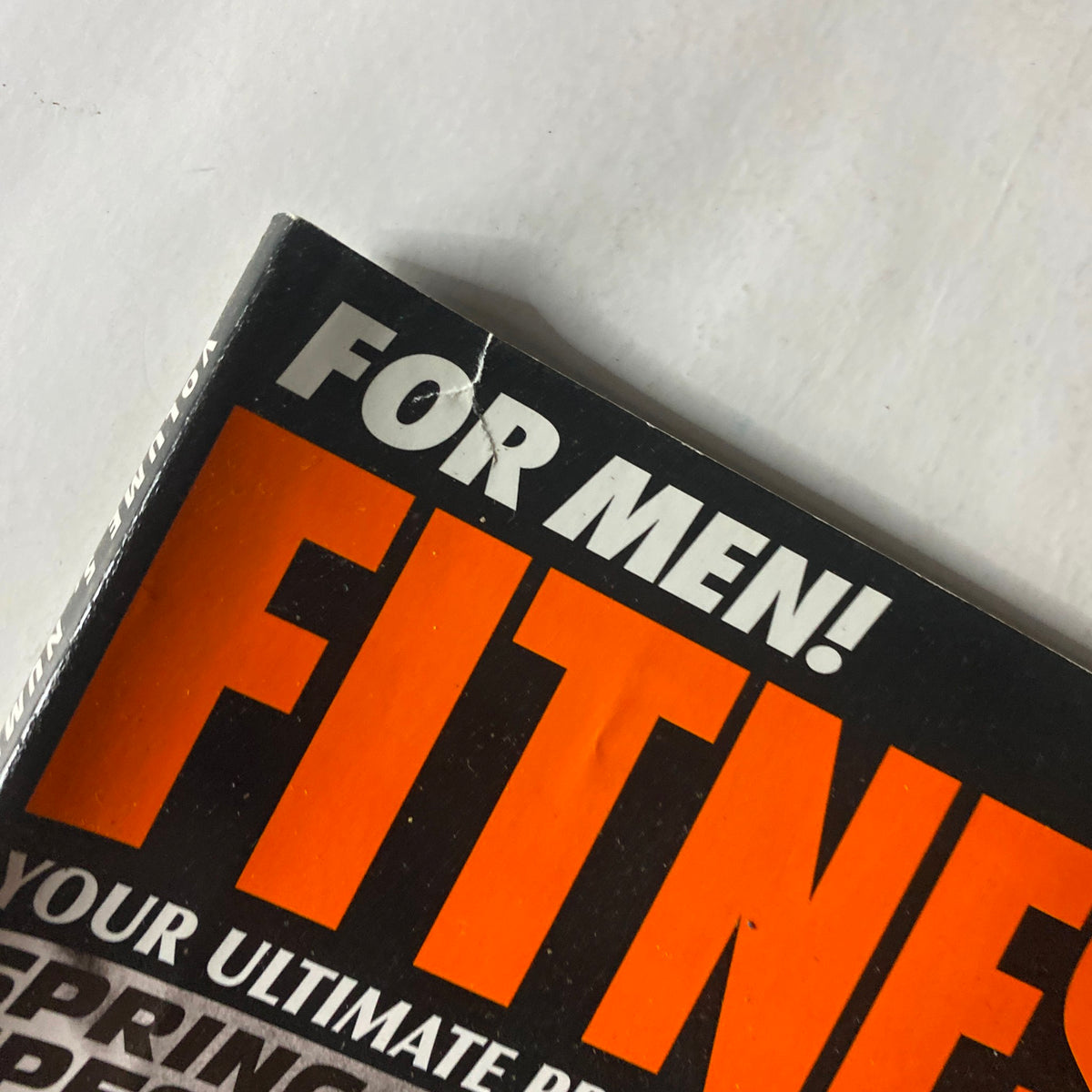 Close-up of the top corner of the Fitness RX Magazine March 2007, highlighting the text 'FOR MEN!' in bold orange letters, emphasizing its focus on men's fitness.