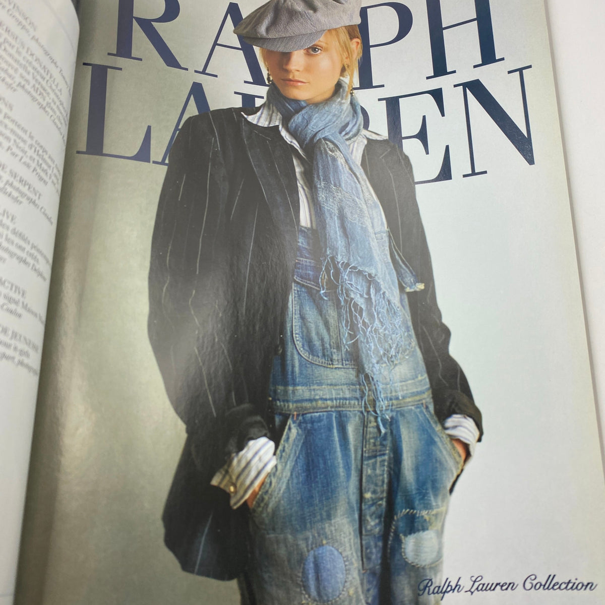Ralph Lauren fashion spread from Vogue Paris Magazine February 2010, portraying a stylish model in denim and tailored pieces.