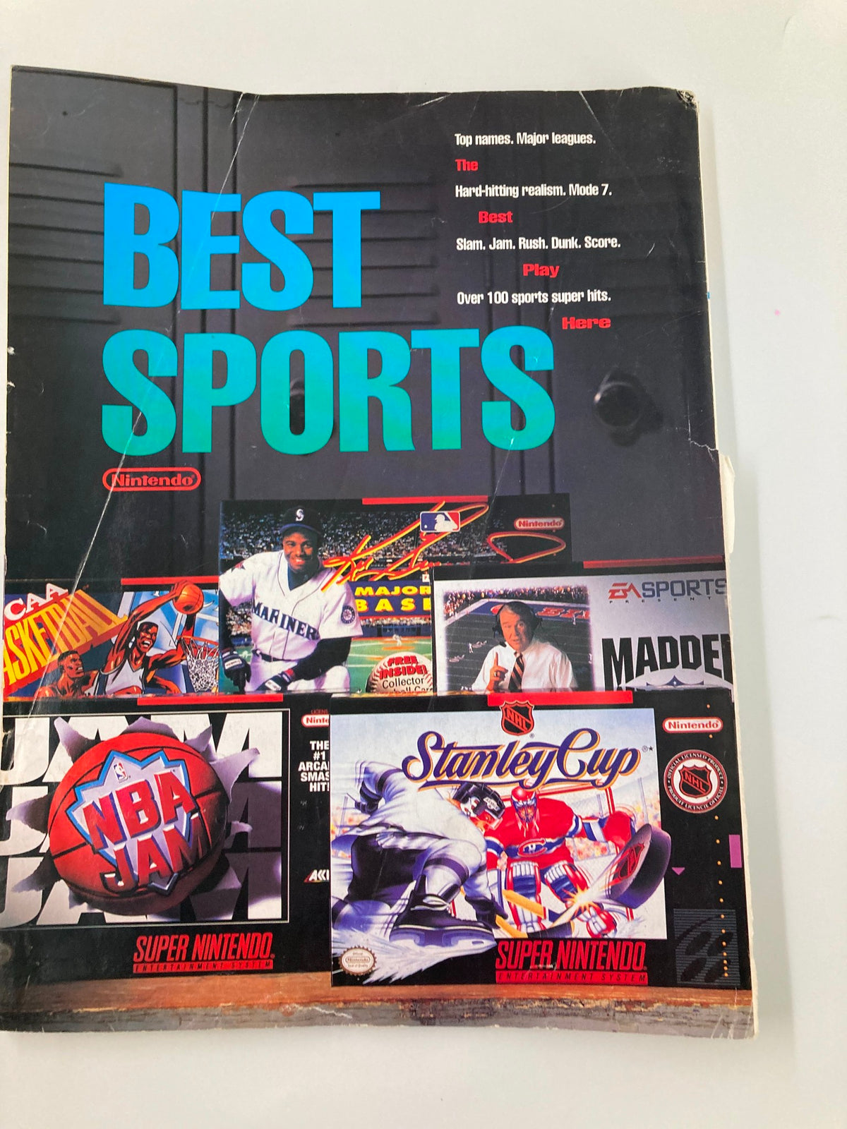 Front cover of Nintendo Power Magazine May 1994 Vol. 60 titled 'Best Sports', highlighting popular sports titles for the Super Nintendo.
