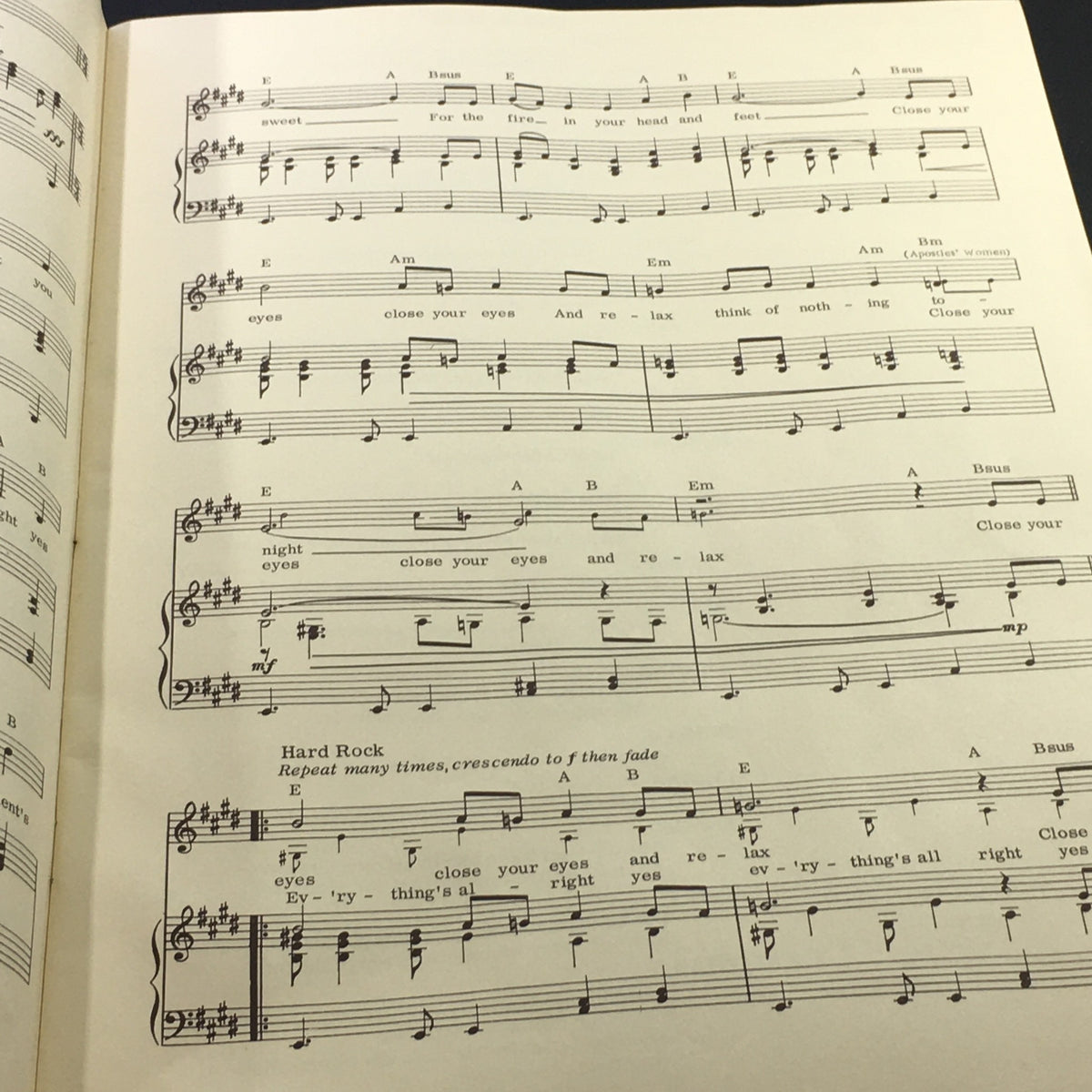 Another sheet music page from the VTG 1970 Jesus Christ Superstar Music Book, showcasing lyrics and music notation by Tim Rice & Andrew Lloyd Webber.