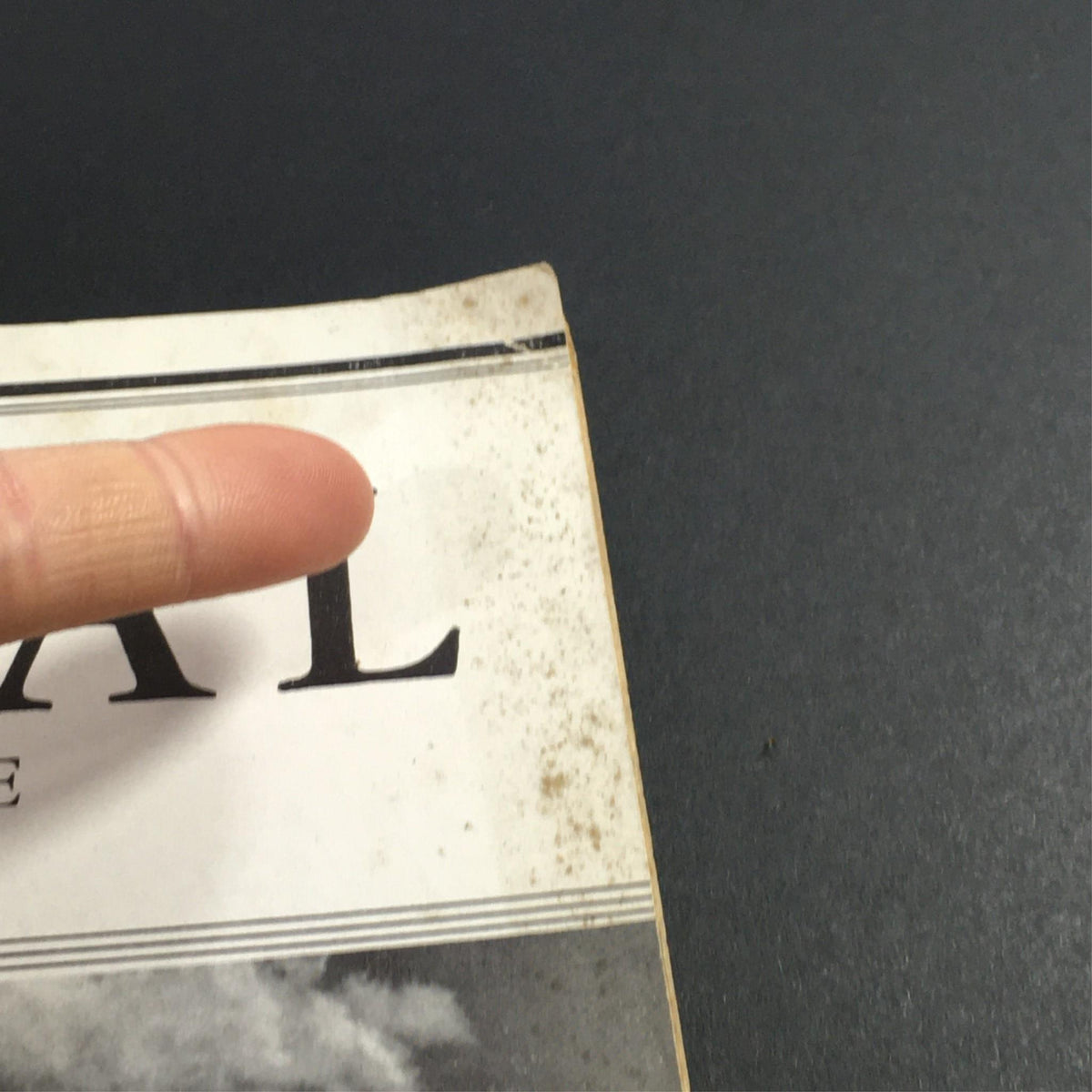 Close-up of the title and top corner of VTG The Mutual Magazine June 1938, showing minor wear and details of the magazine's age.