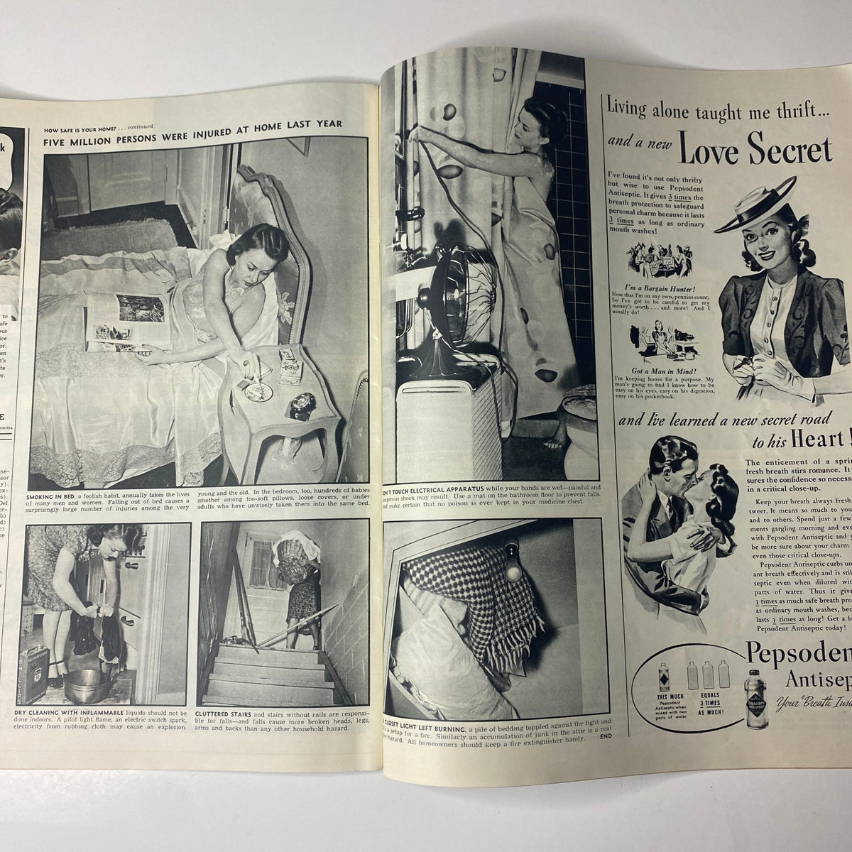 Article layout from Look Magazine July 30, 1940, showing lifestyle images and advertisements, illustrating daily life and consumer products of the era.