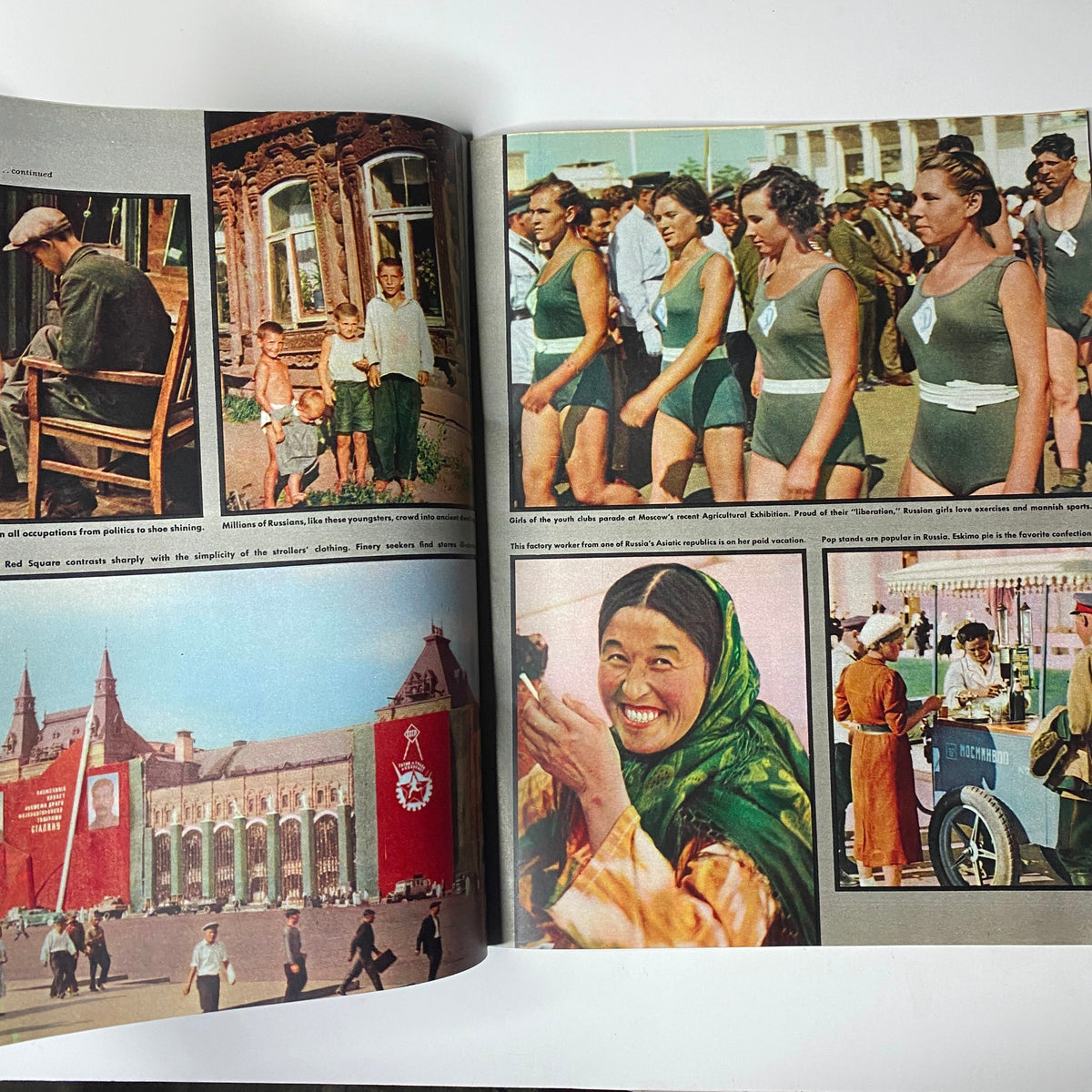 Inside page from Look Magazine May 6, 1941 showcasing exclusive color photographs from Russia, emphasizing the visual documentation of the Allied power.