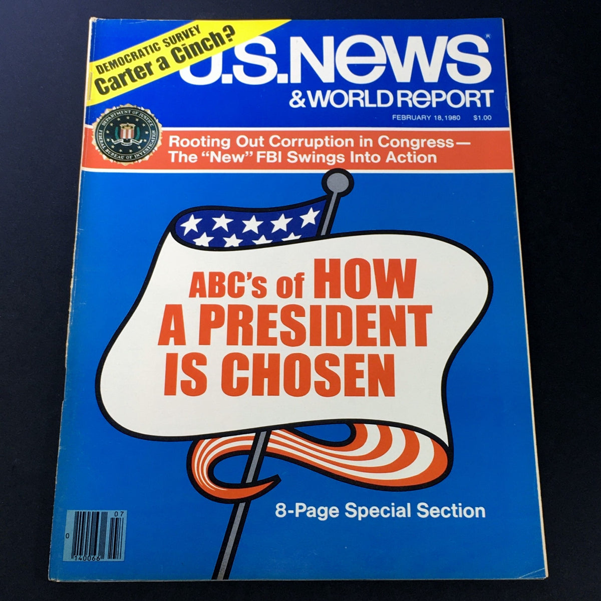 Cover of US News & World Report magazine from February 18, 1980 featuring the title 'A Cinch?' related to Jimmy Carter's re-election prospects.
