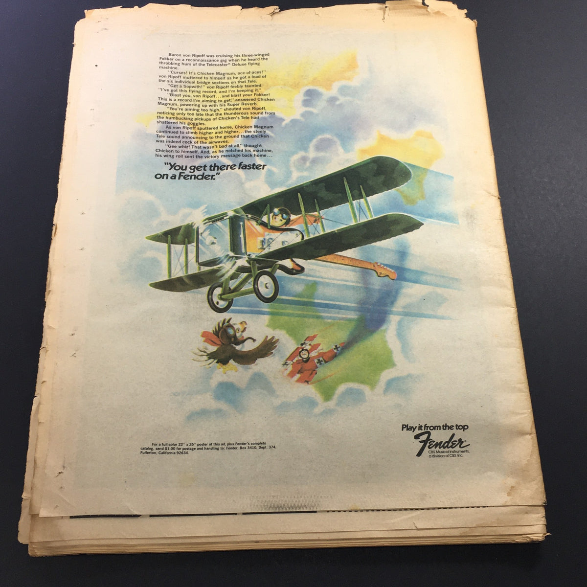Back cover of the VTG Rolling Stone Magazine November 7 1974 with a colorful advertisement, emphasizing the magazine's design and vintage elements.