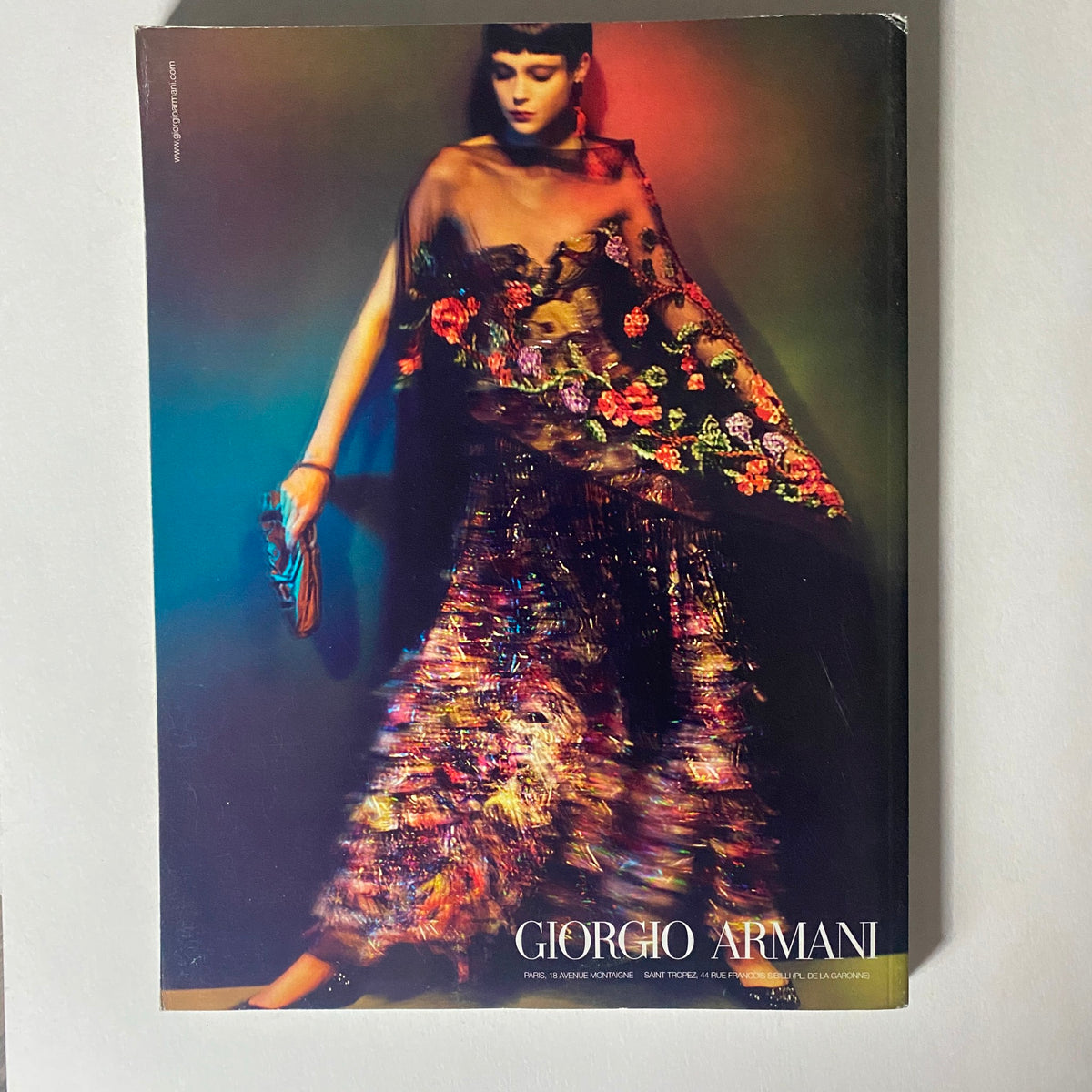 Cover of Numéro Magazine September 2008 No. 96 featuring Giorgio Armani design, highlighting vibrant colors and sophisticated fashion style.