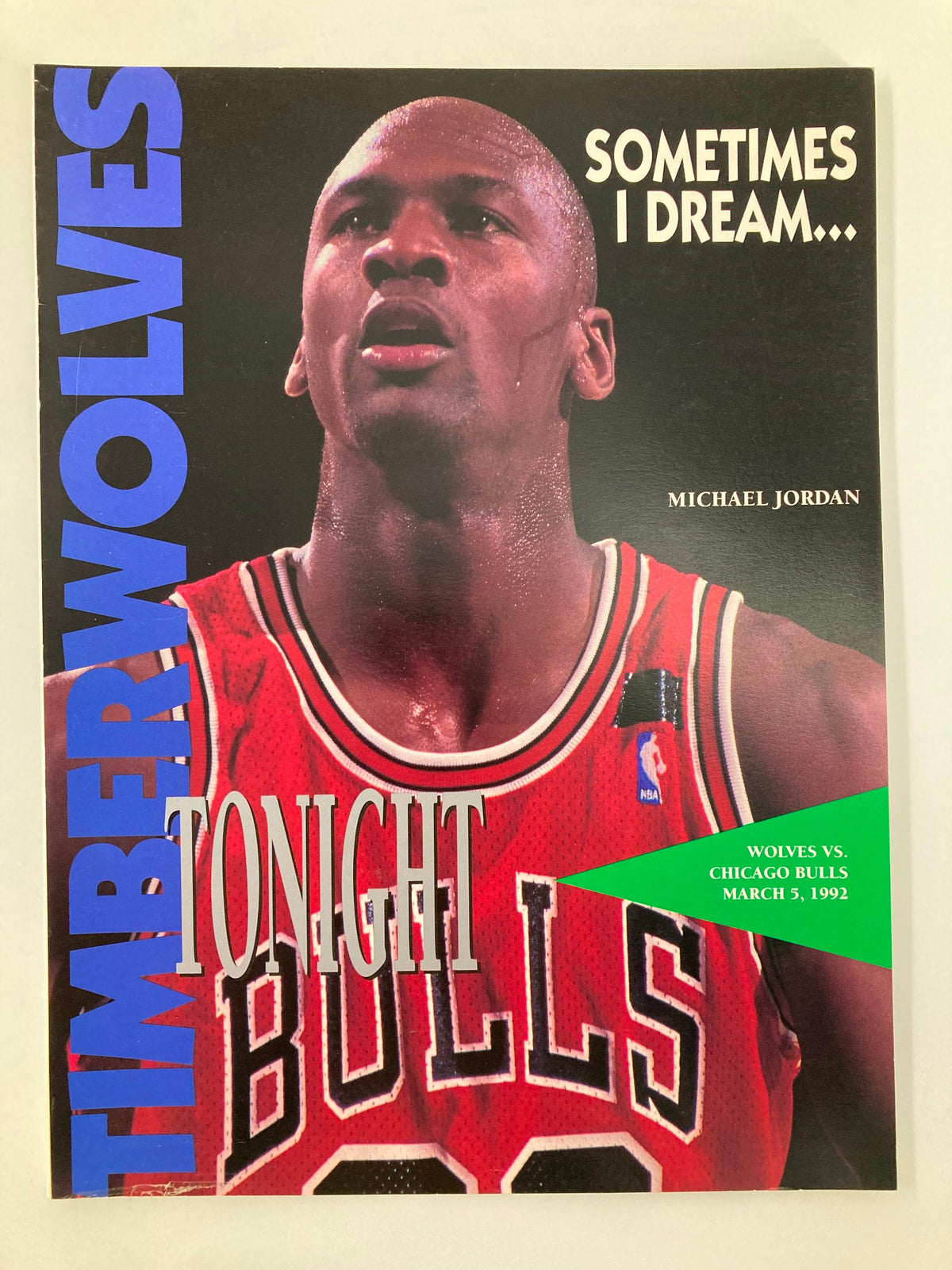 Timberwolves Tonight Magazine March 5 1992 Bulls Michael Jordan No Label VG