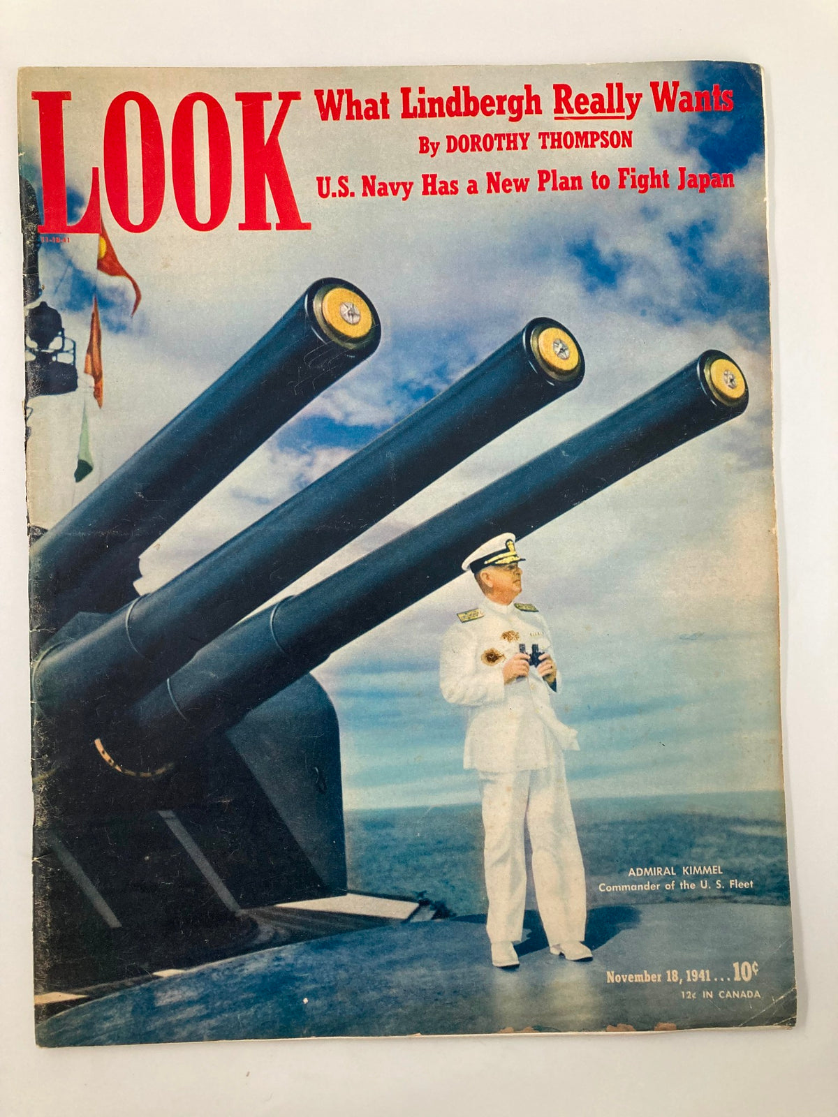 Look Magazine, November 18, 1941: Featuring Admiral Husband Edward Kimmel on the cover