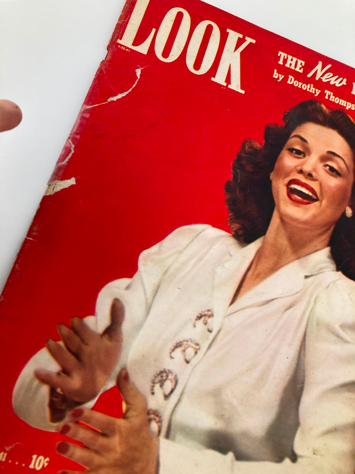 Cover of VTG Look Magazine April 22 1941 featuring Carol Bruce, a musical comedy star, showcasing early 1940s style and charm.