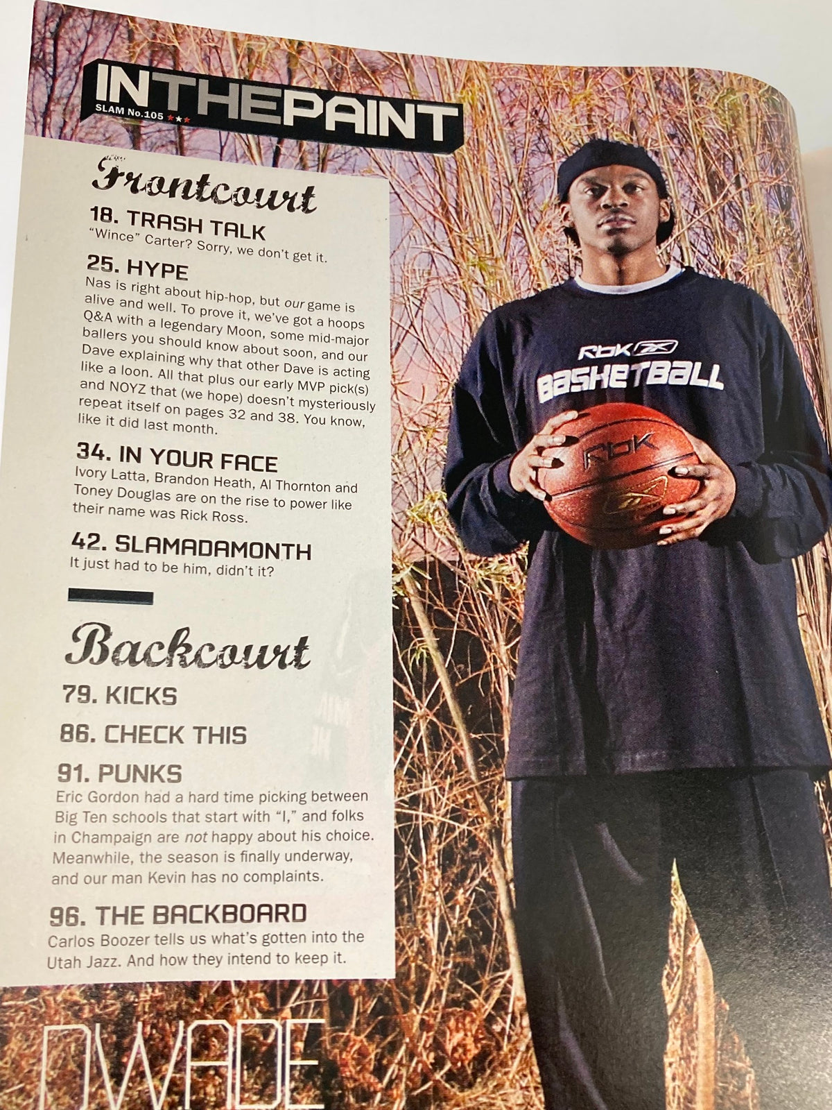 Slam Magazine March 2007 NBA Nuggets Carmelo Anthony with poster, featuring inside pages highlighting key basketball moments and players.
