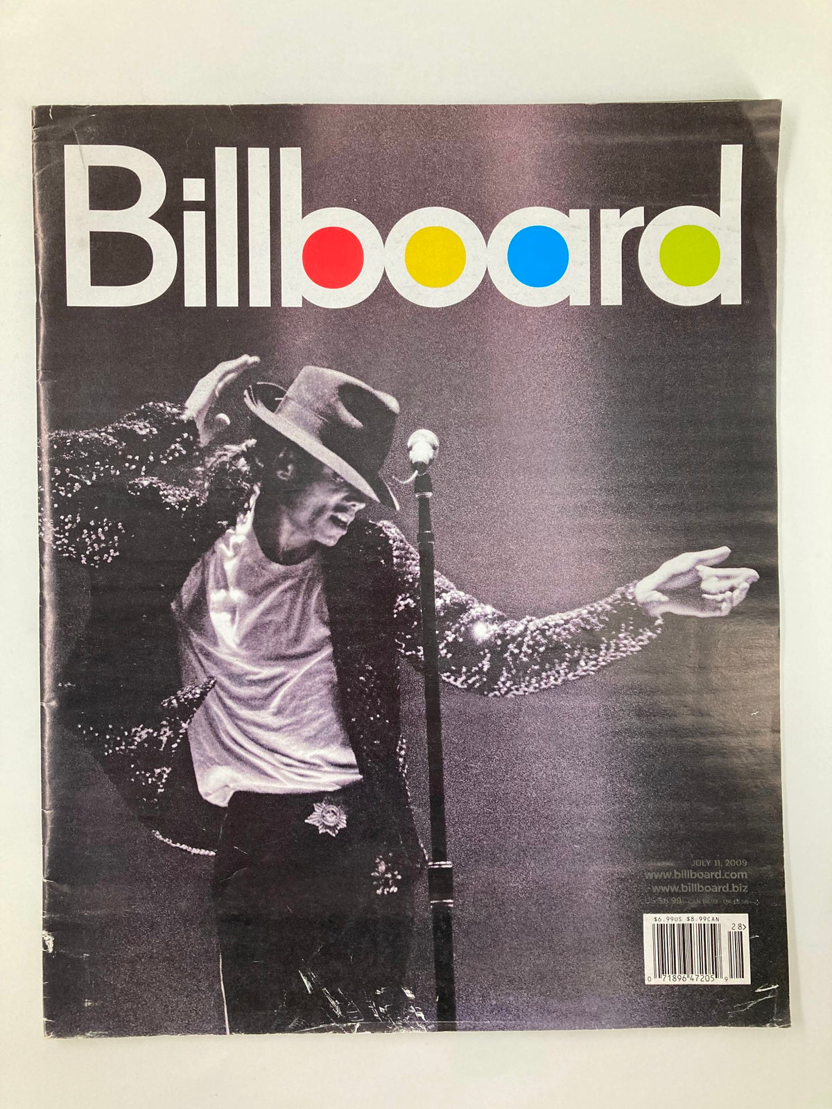 Billboard Magazine July 11 2009 featuring Michael Jackson, the King of Pop, on the cover in a striking pose with a microphone.