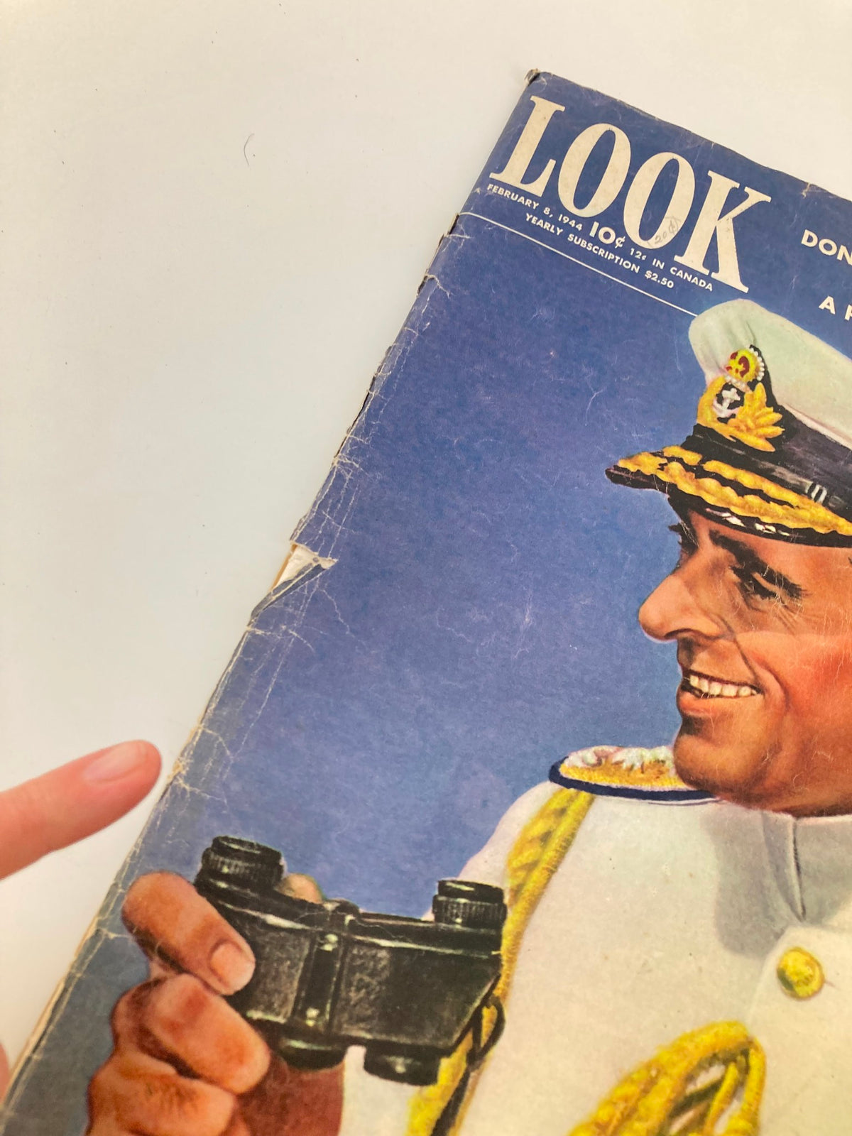 Vintage Look Magazine February 8 1944 Picture of Lord Louis Mountbatten No Label