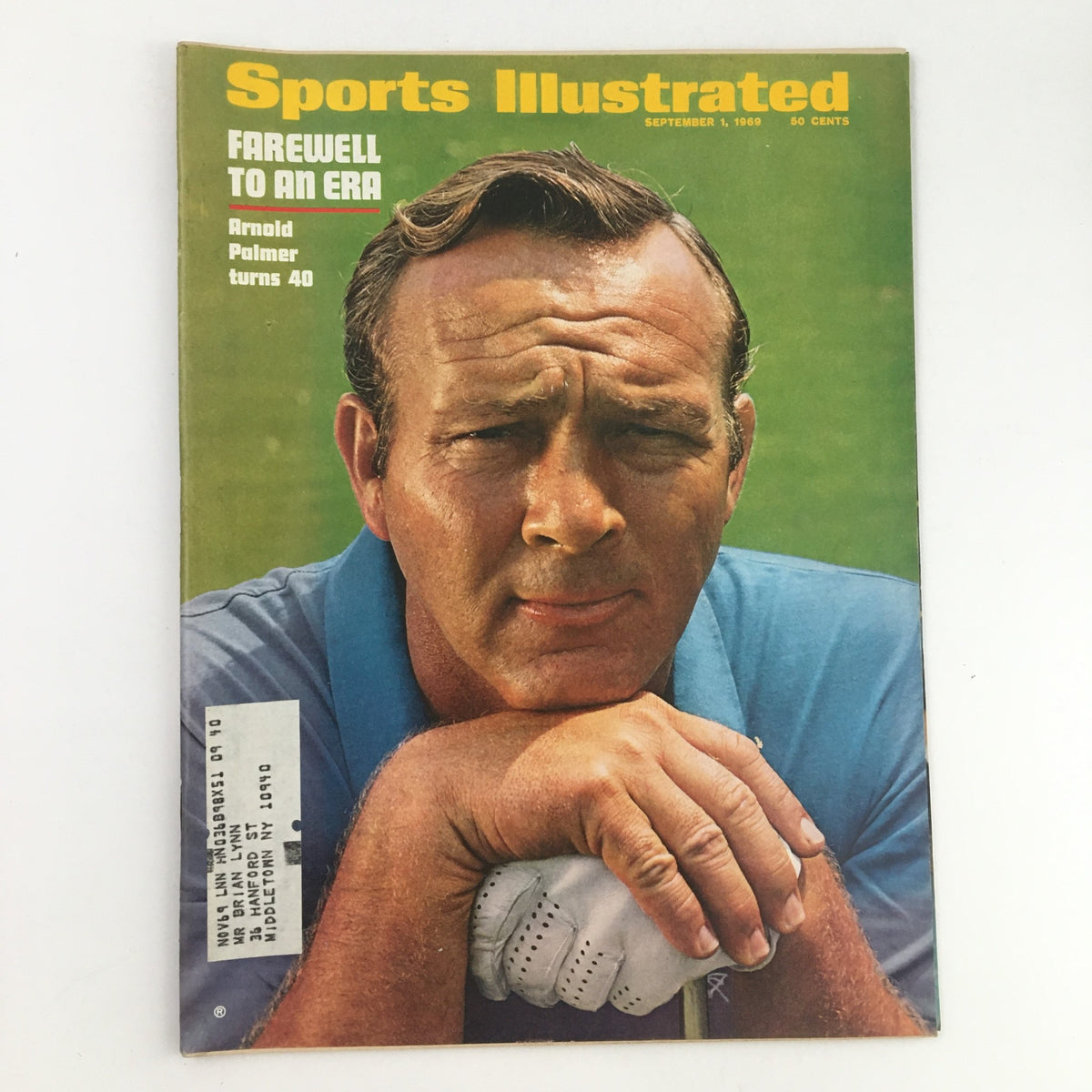 Sports Illustrated Magazine September 1 1969 cover featuring Arnold Palmer, celebrating his 40th birthday and marking a pivotal moment in golf history.