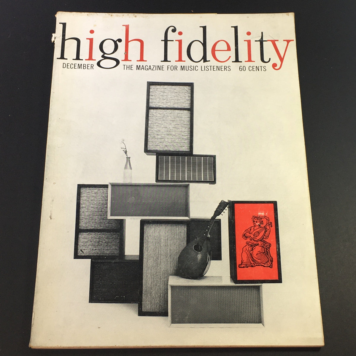 VTG High Fidelity Music Magazine December 1960 cover featuring audio equipment arrangement, showcasing the magazine for music listeners.