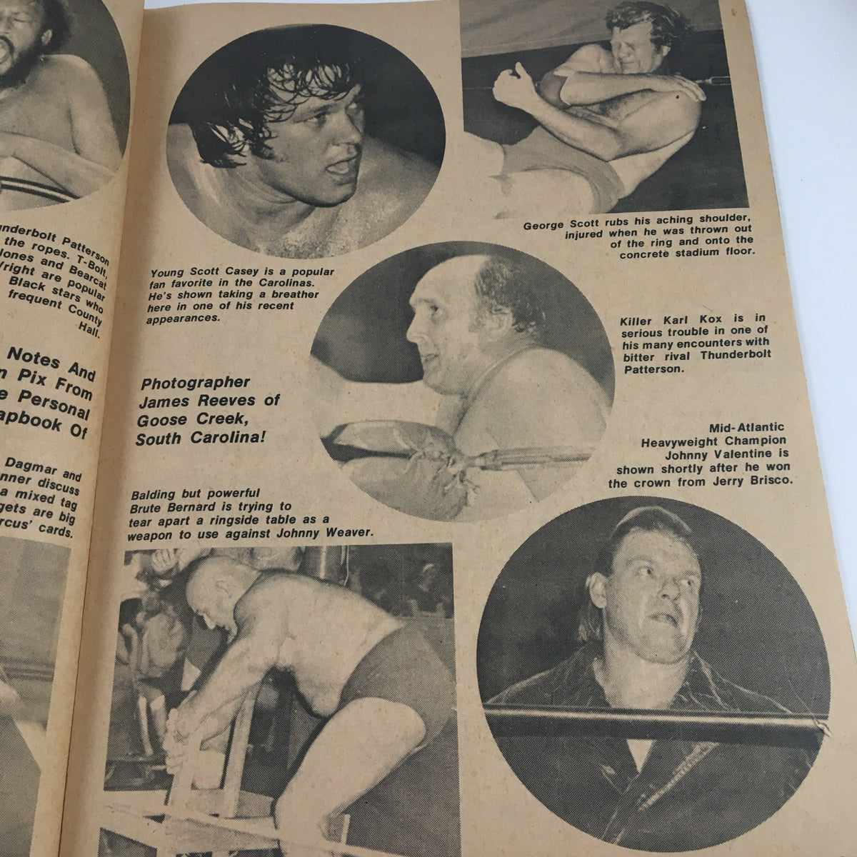 Wrestling Guide October 1974 Ivan Putski, Bearcat Wright & Tex McKenzie highlighting various wrestlers, including Young Scott Casey and George Scott in action.