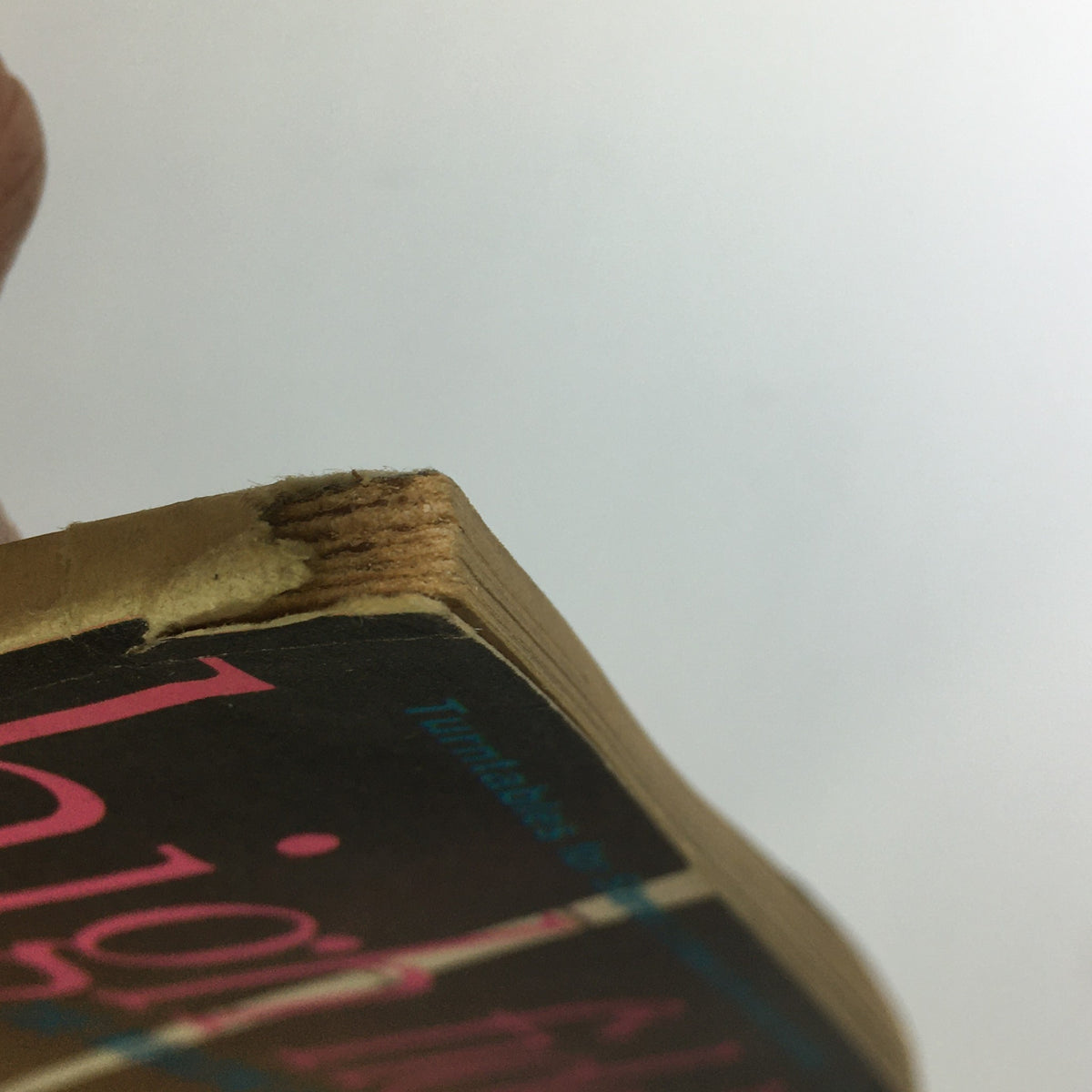 Close-up image showing the worn edge of the VTG High Fidelity Music Magazine from March 1963, highlighting its vintage condition with visible wear and tear.