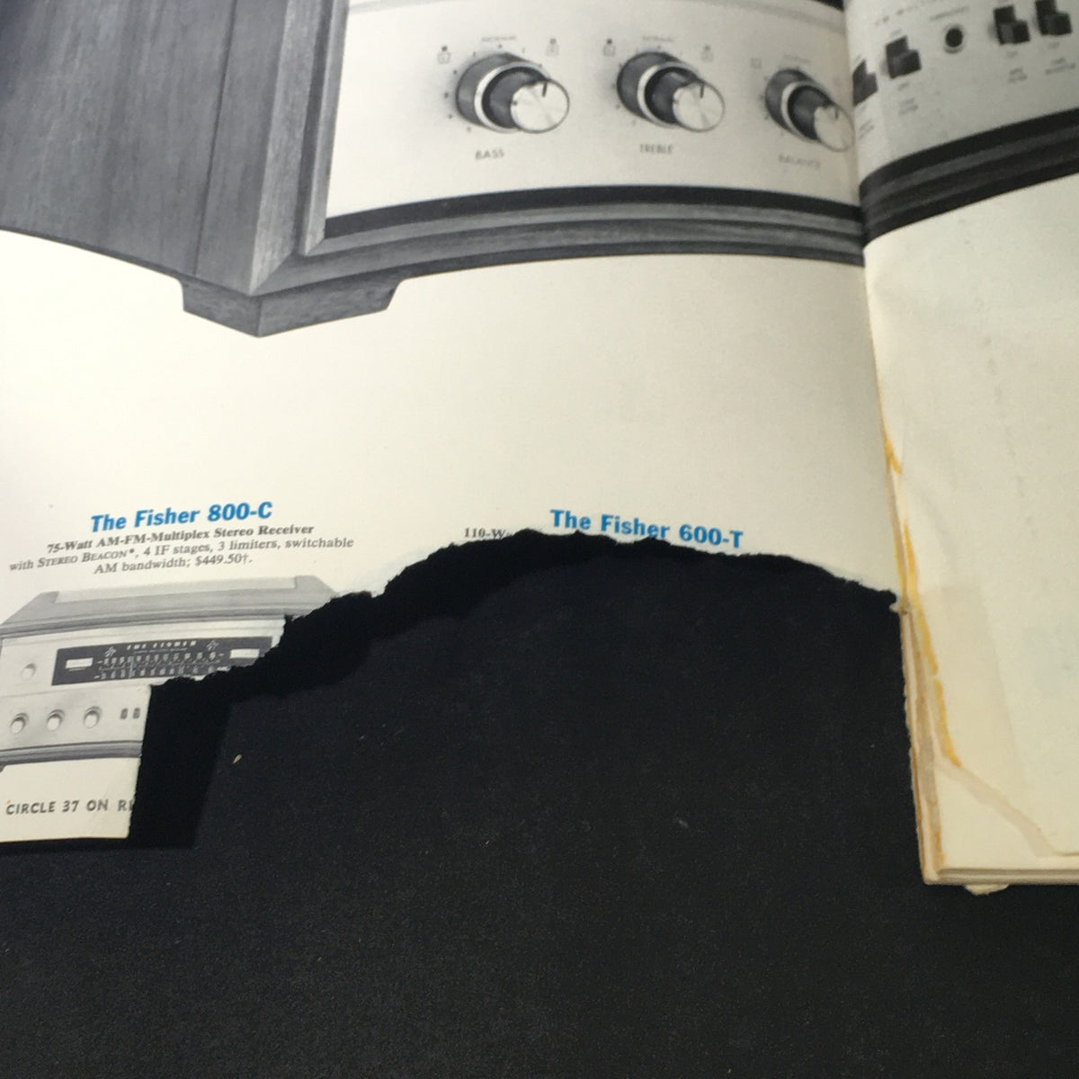 Image showcasing a page from VTG High Fidelity Music Magazine February 1965 featuring vintage audio equipment specifications, illustrating the magazine's focus on music and technology.