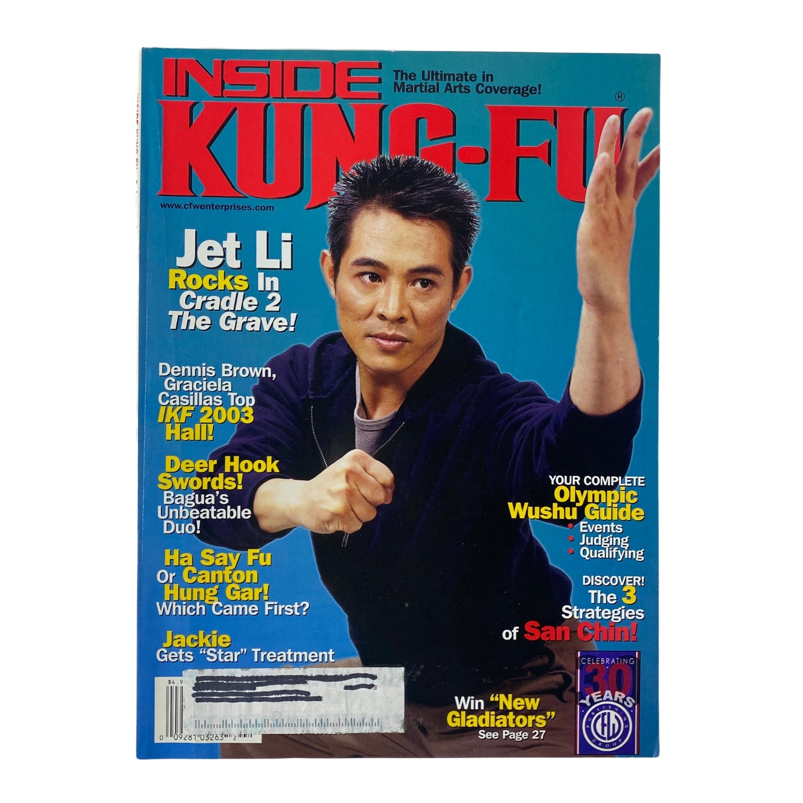 Inside Kung Fu Feb 2003 Jet Li Cover