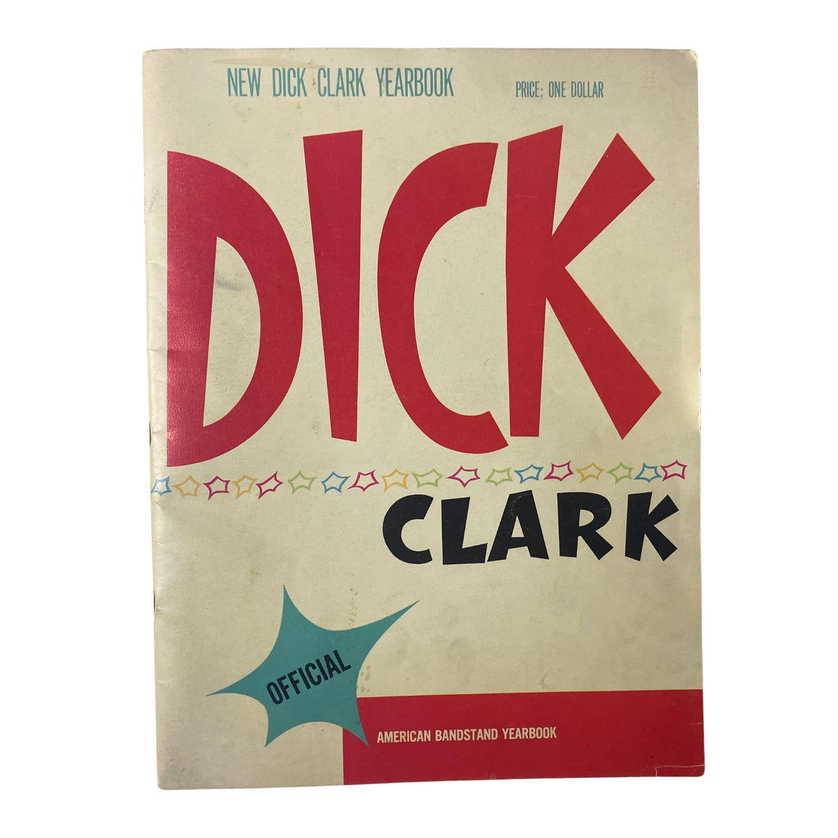 Front cover of the 1959 Dick Clark Official American Bandstand Picture Yearbook featuring the title in bold red letters.