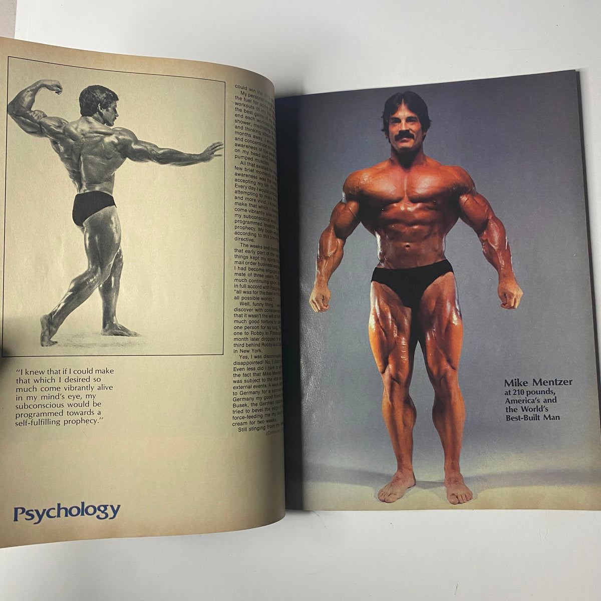 Interior page from Joe Weider’s Muscle Builder Power Magazine – March 1980 featuring Mike Mentzer with insights on bodybuilding psychology and training.