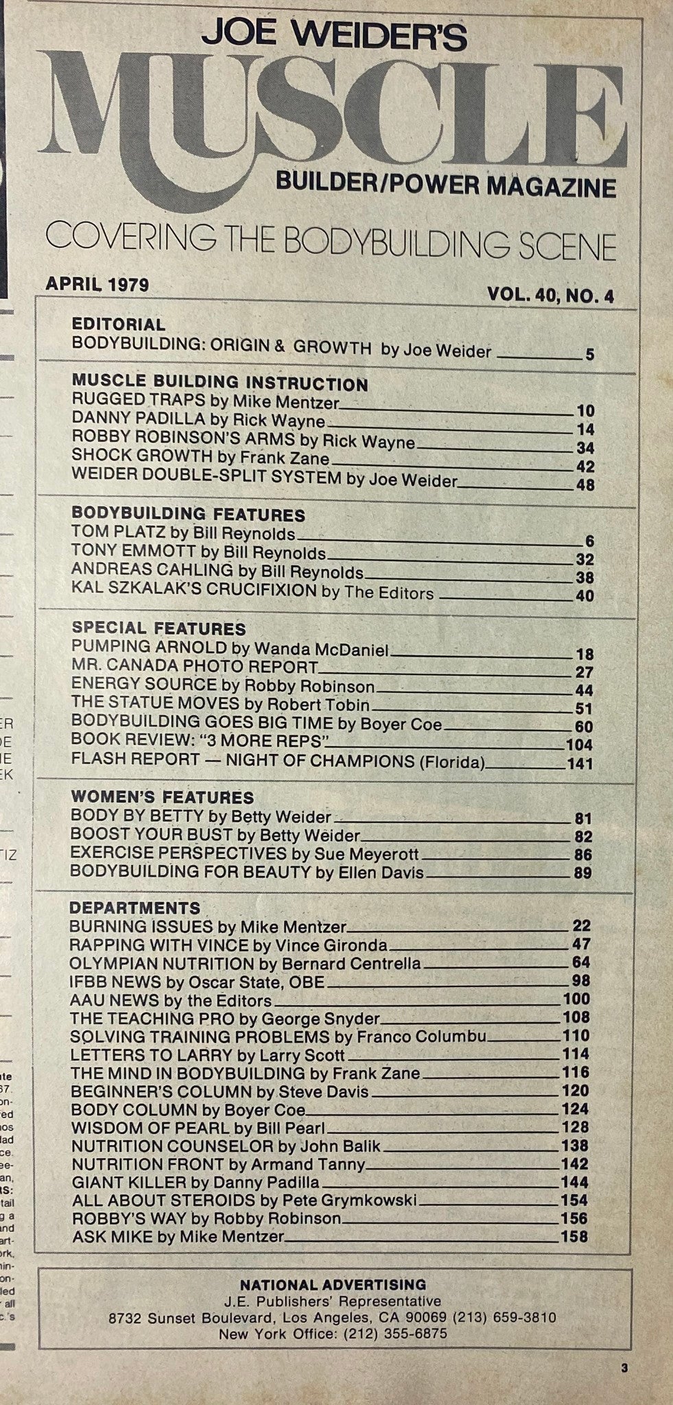 Joe Weider’s Muscle Builder Power Magazine April 1979 Robby Robinson No Label