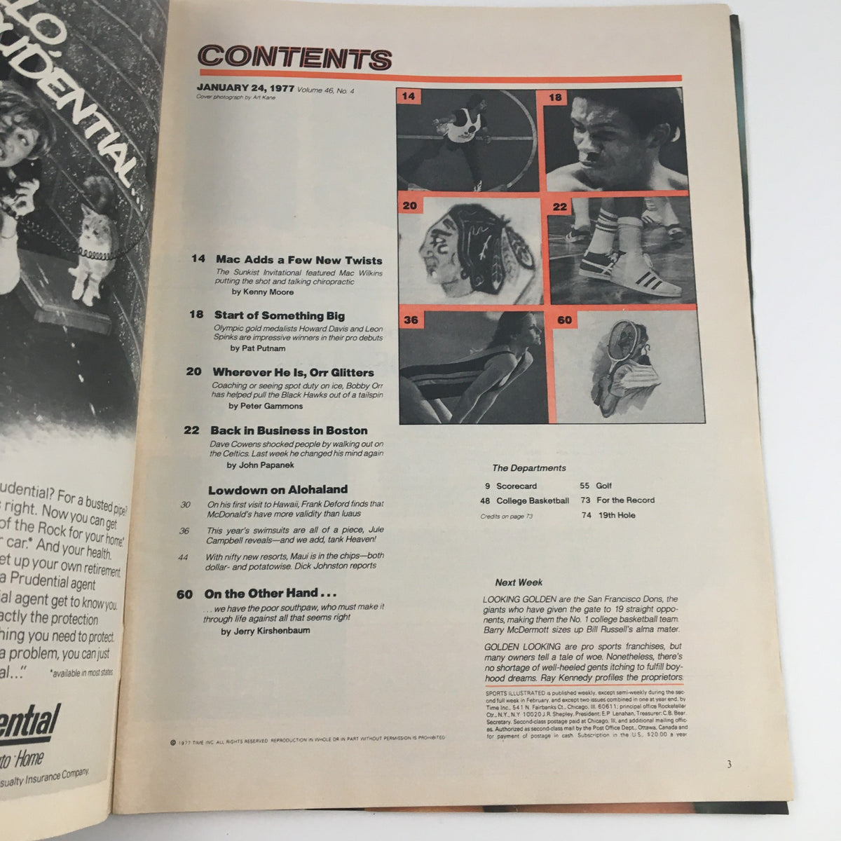 Sports Illustrated Magazine January 24 1977 Lena Kansbod & Lowdown on Alohaland