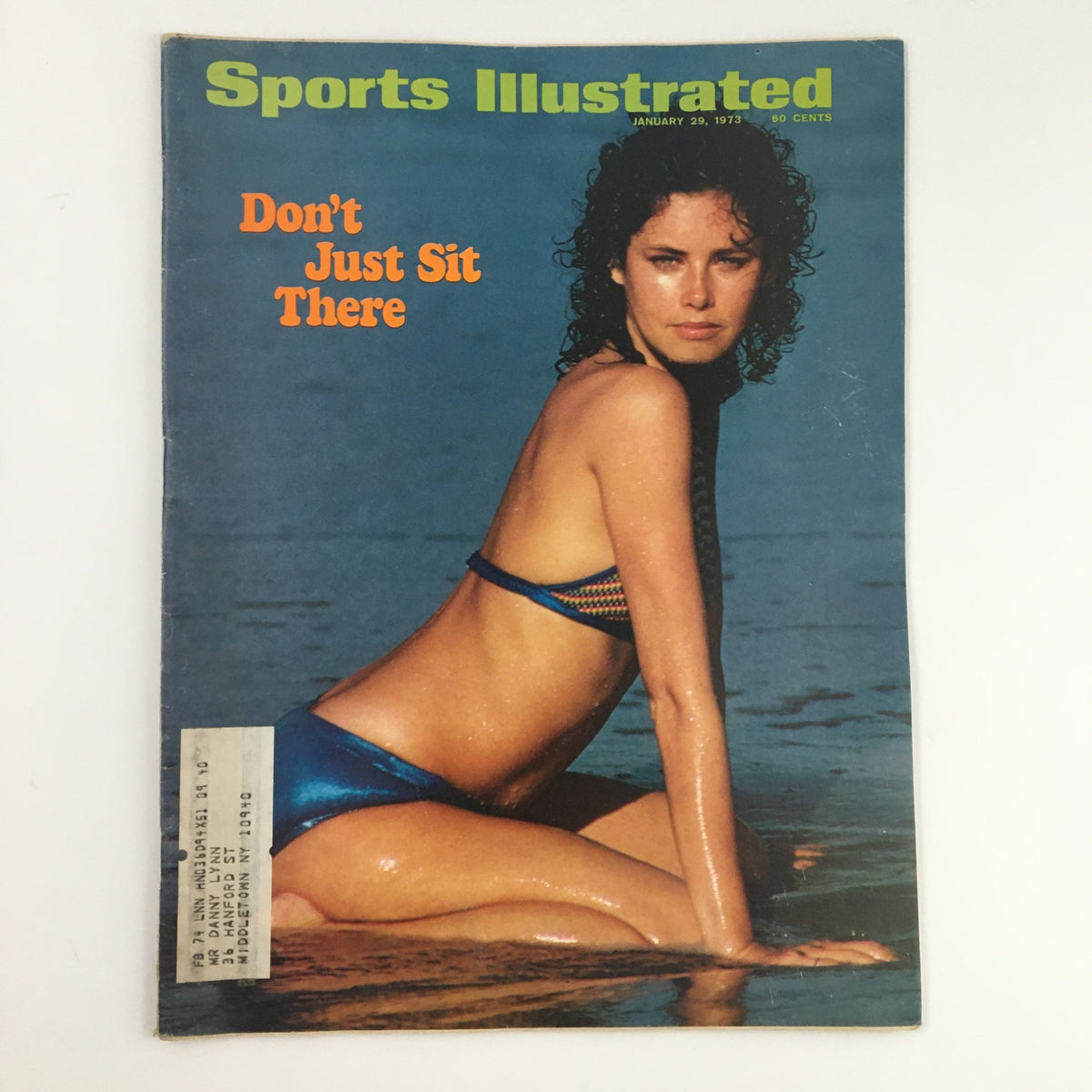Cover of Sports Illustrated Magazine from January 29, 1973, featuring Dayle Haddon in a bikini with the headline 'Don't Just Sit There' highlighting the cultural significance of sports and celebrity in the early 1970s.