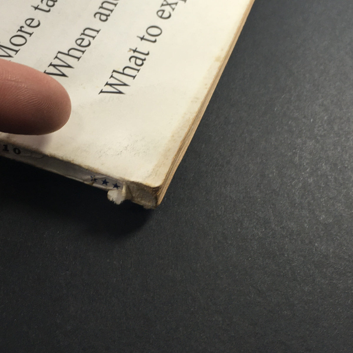 Bottom edge view of VTG Nation's Business Magazine October 1964 showing slight wear, emphasizing the magazine's vintage condition and historical significance.