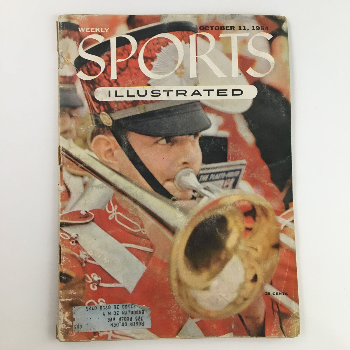 Front cover of Sports Illustrated Magazine October 11 1954 featuring a photograph of The Oklahoma Band in vibrant colors.