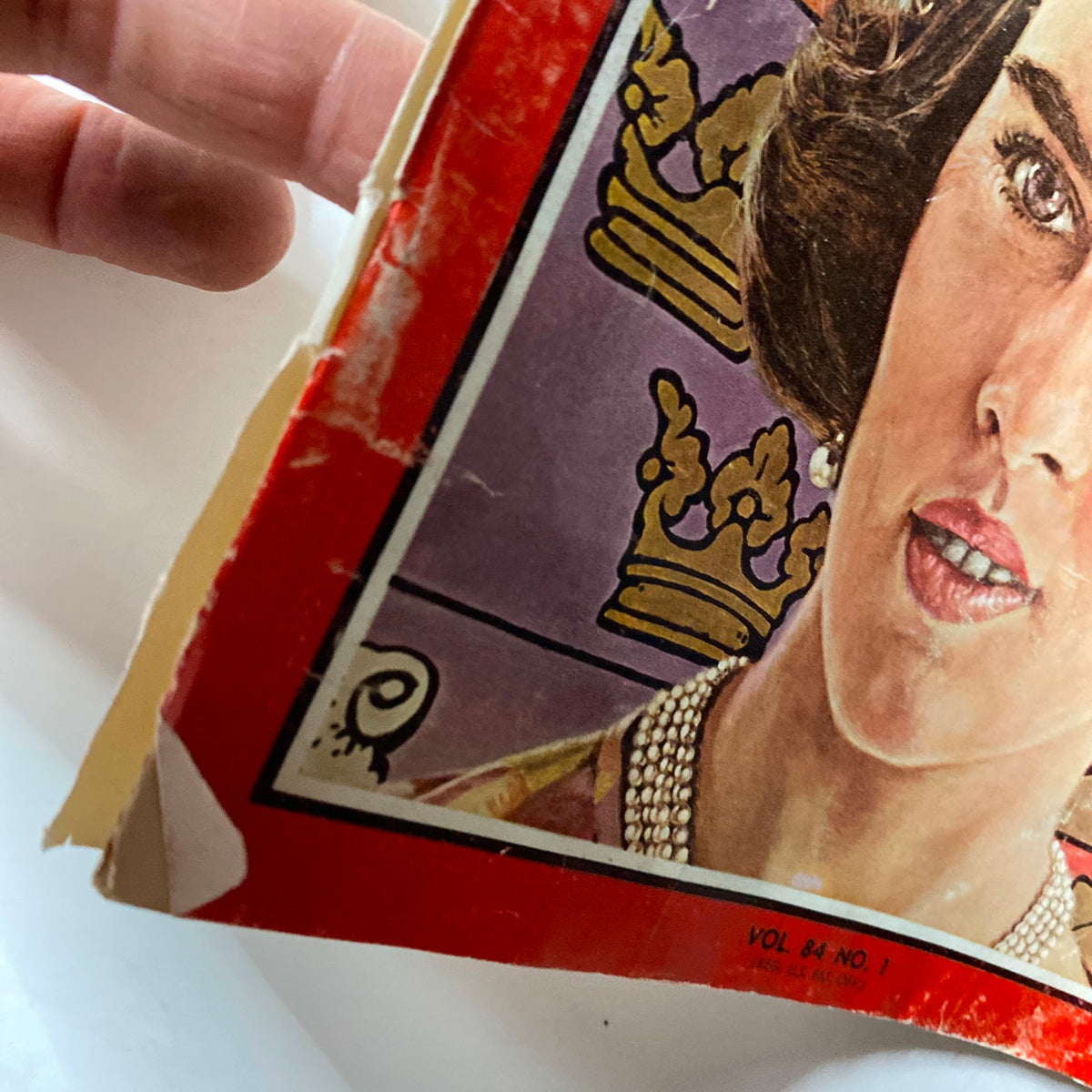Close-up view of the VTG Time Magazine July 3 1964 cover featuring Princess Anne-Marie, Volume 84 No. 1, highlighting details of the magazine's condition and design.