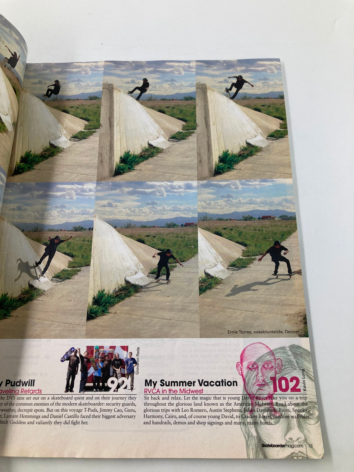 Skateboarder Magazine December 2008 Vol 18 #4 displays skateboarder Ernie Torres executing a nosebluntslide, illustrated in a series of photos capturing his style and skill in the 2008 skateboarding scene.