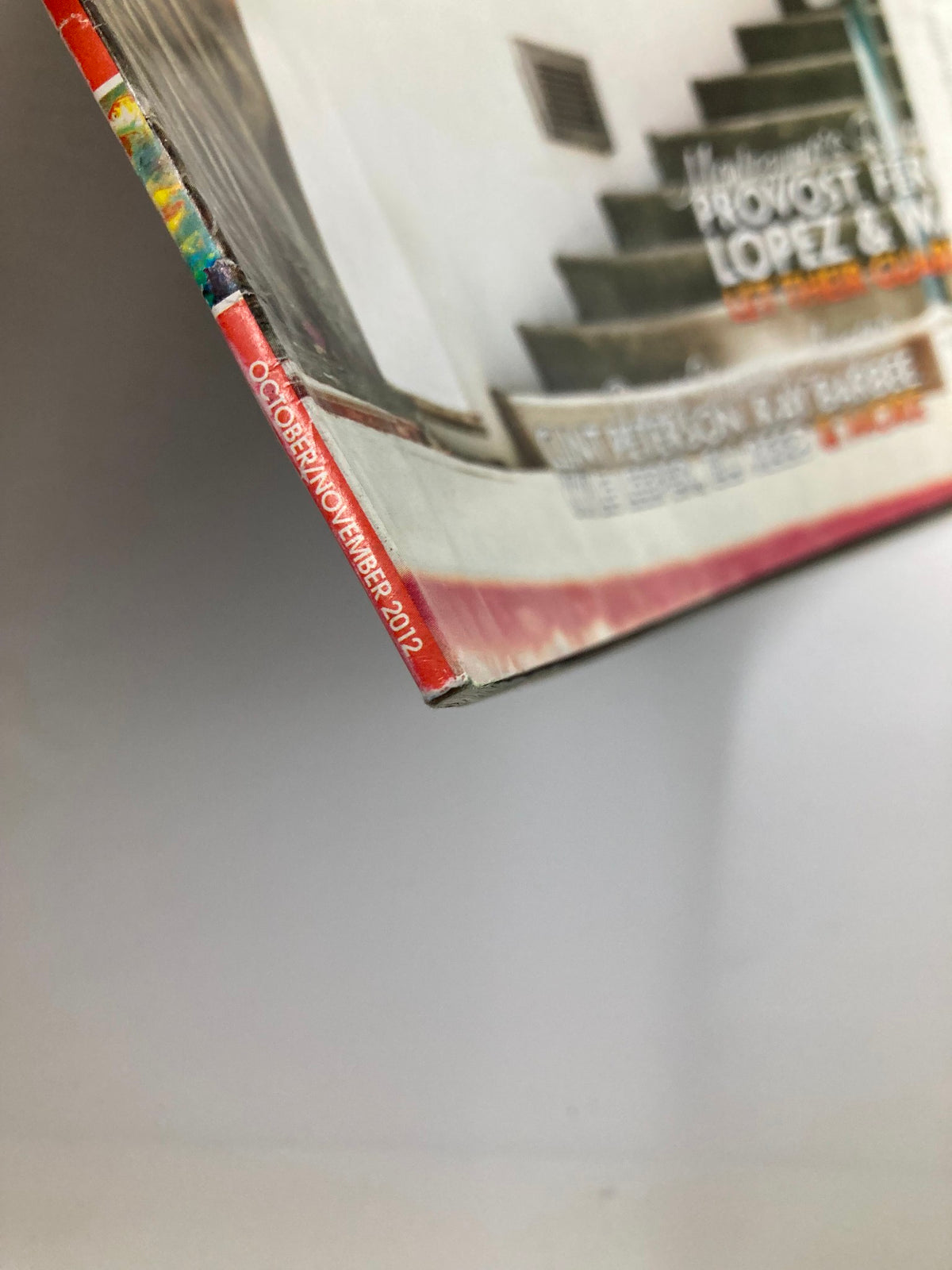 Spine of Skateboarder Magazine October 2012 showcasing the month and year, emphasizing its vintage collectible status.