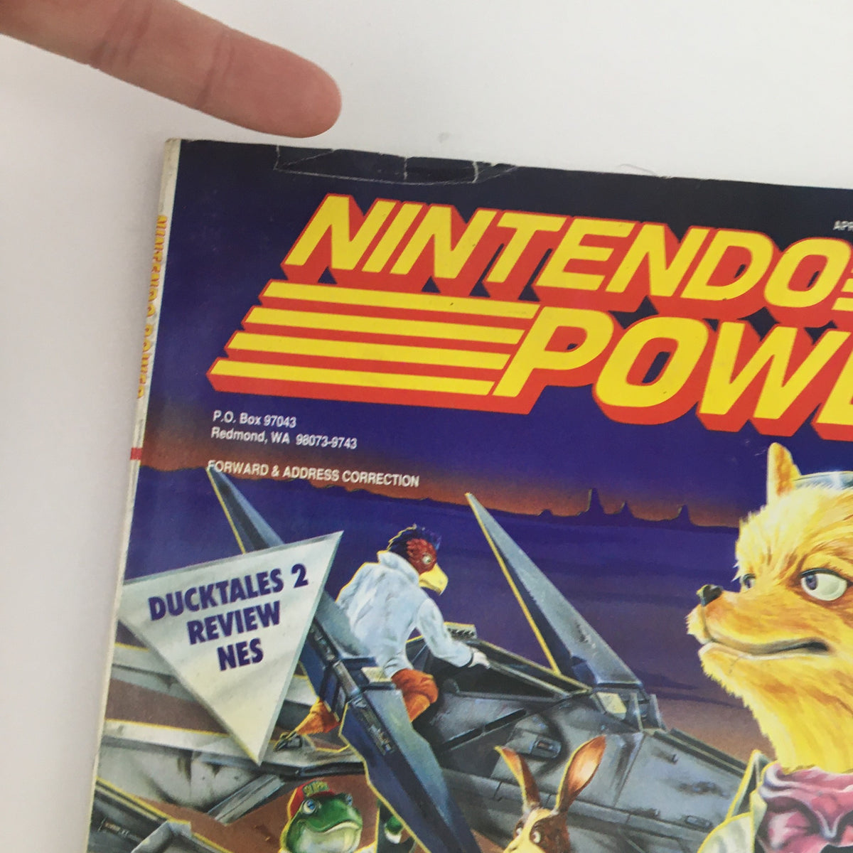 Cover of the Nintendo Power Magazine April 1993, Vol 47 featuring Star Fox, showcasing the iconic logo and artwork, highlighting the retro gaming era.